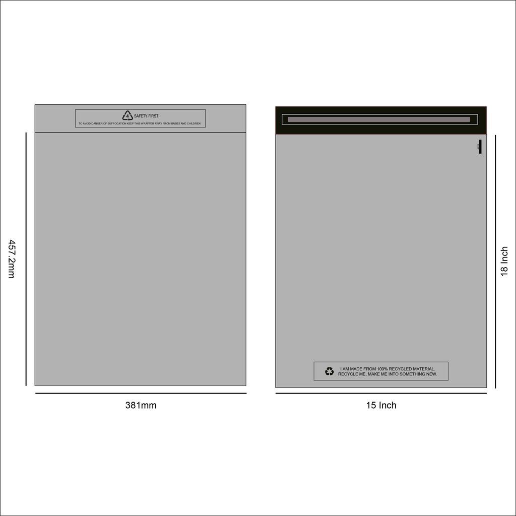 Lotus Grey Recycled Postal Bags-Self-Seal, Eco-Friendly Parcel Mailing & Packing - Picture 26 of 55
