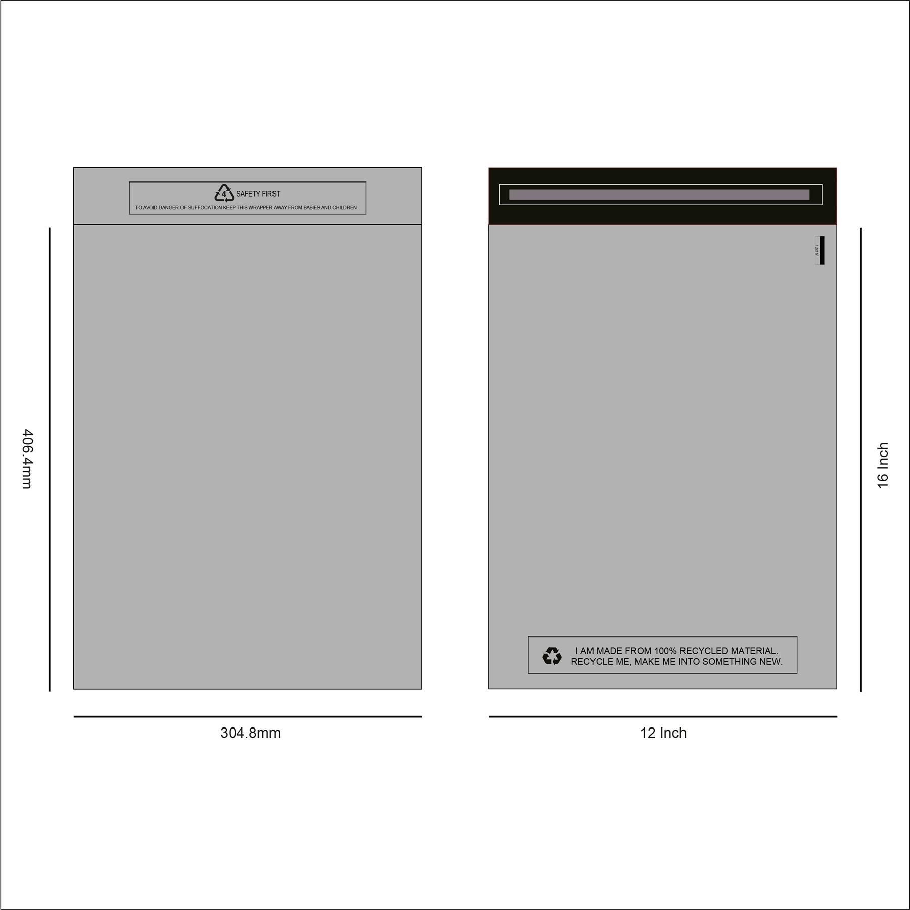Lotus Grey Recycled Postal Bags-Self-Seal, Eco-Friendly Parcel Mailing & Packing - Picture 20 of 55