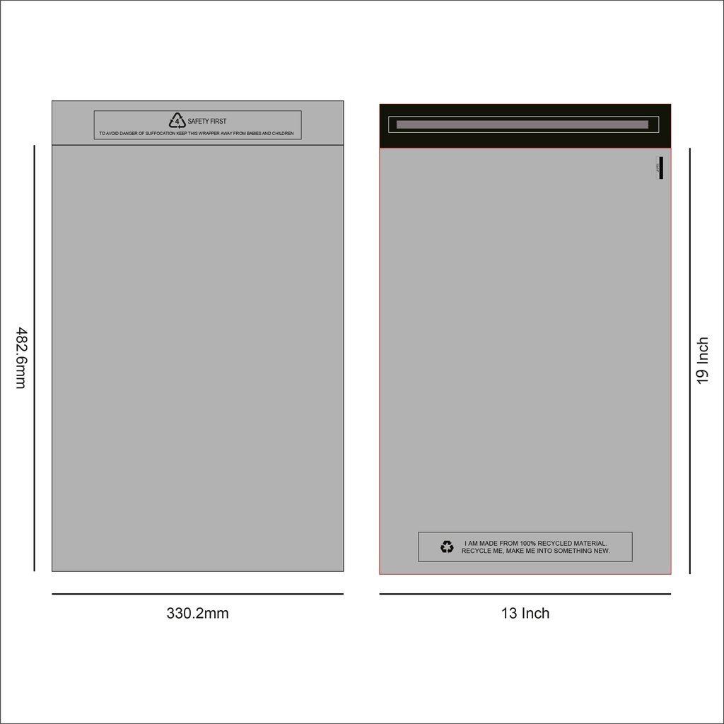 Lotus Grey Recycled Postal Bags-Self-Seal, Eco-Friendly Parcel Mailing & Packing - Picture 23 of 55
