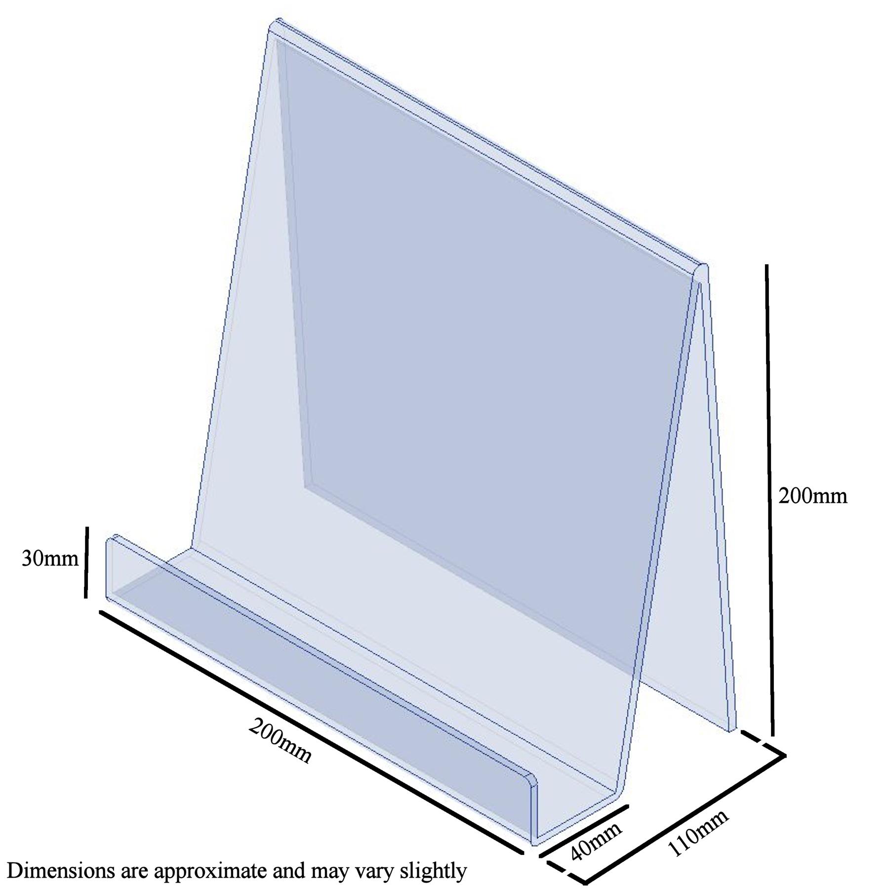 Book, Plate, Phone, Tablet Acrylic Display Stand Perspex Retail Cookbook Holder - Picture 10 of 12
