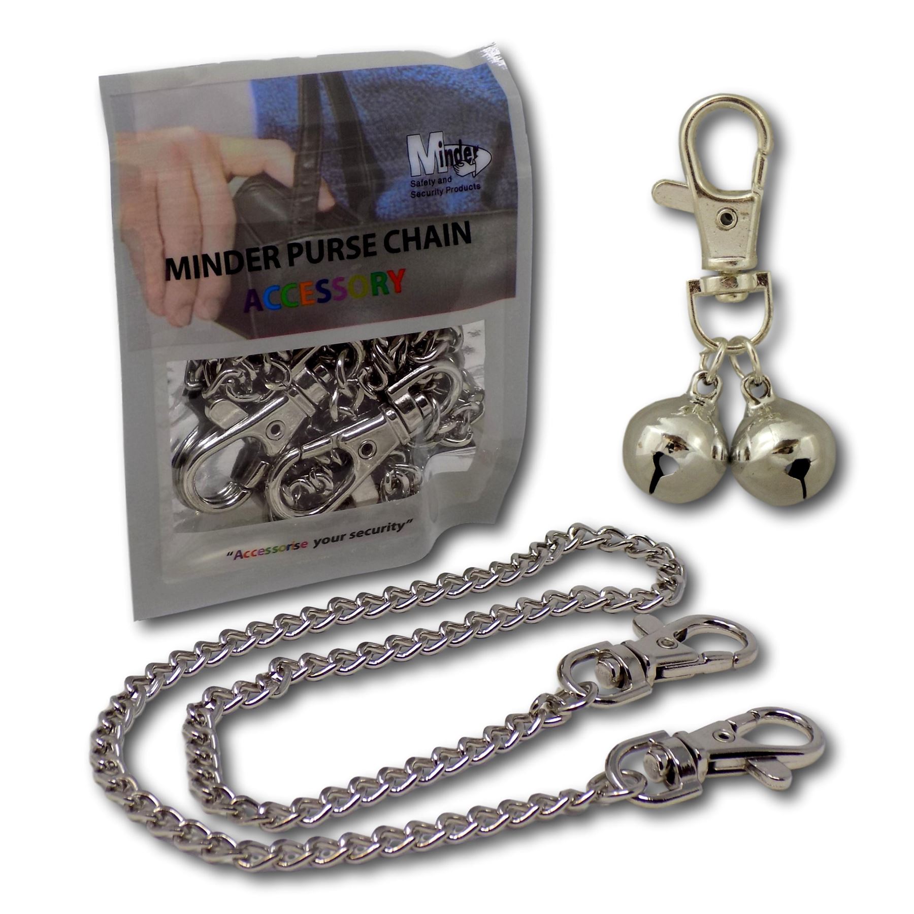 Minder Bell Accessories Handbag Purse Wallet Theft Security Bells