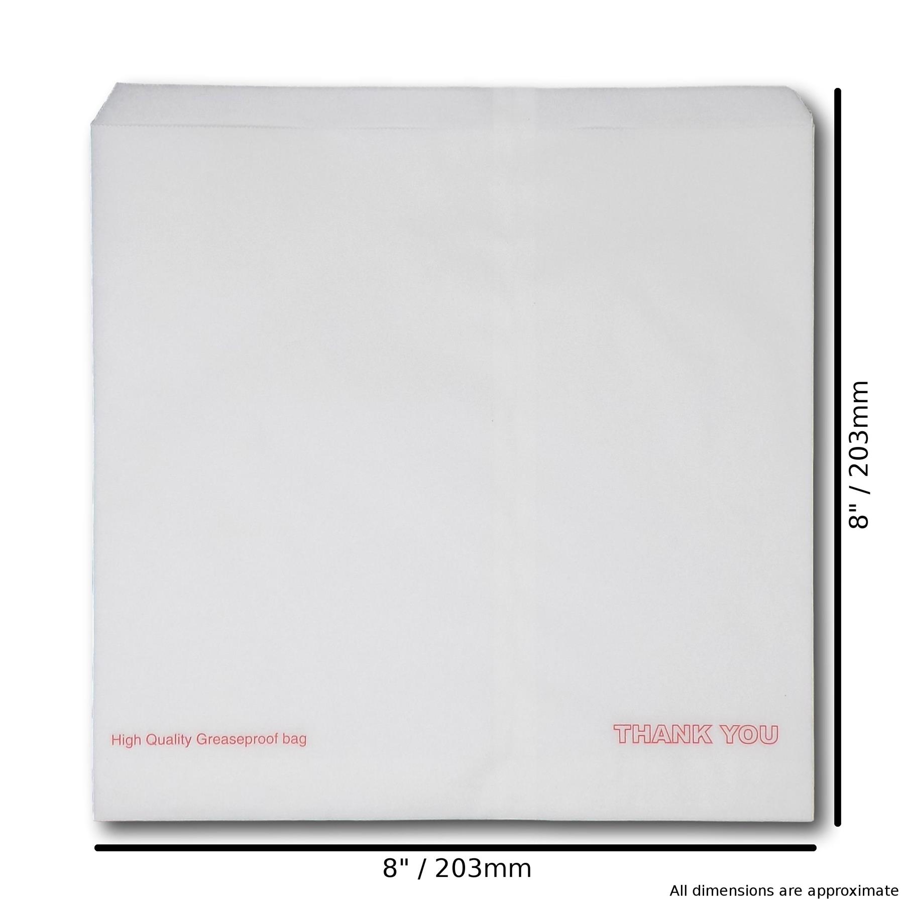 Thank You Greaseproof Food Baking Cake Cookie Baguette Sandwich Paper Bags - Picture 11 of 16