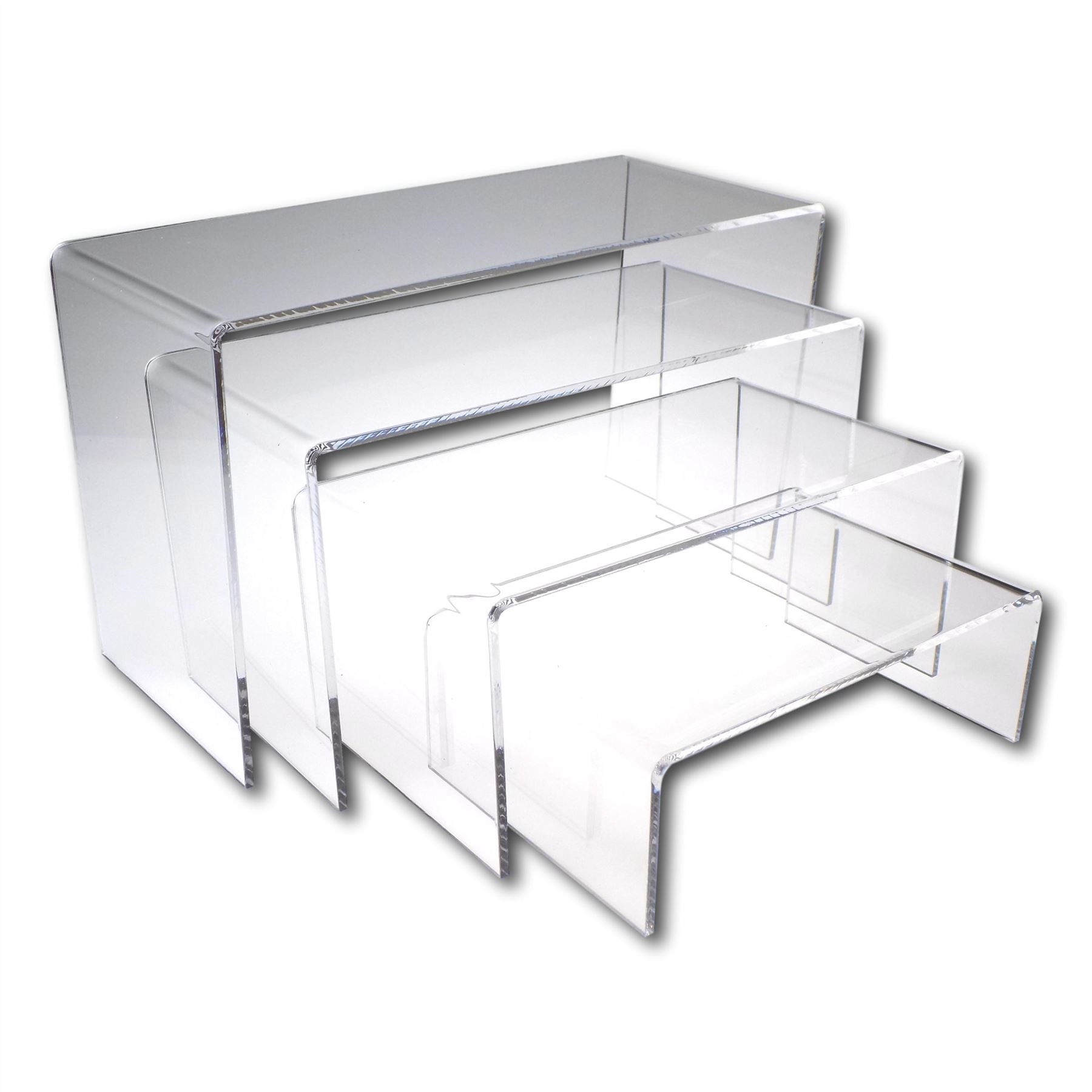 Nesting Plinths Acrylic Retail Riser Counter Exhibition Display Stand Shelves - Picture 2 of 8