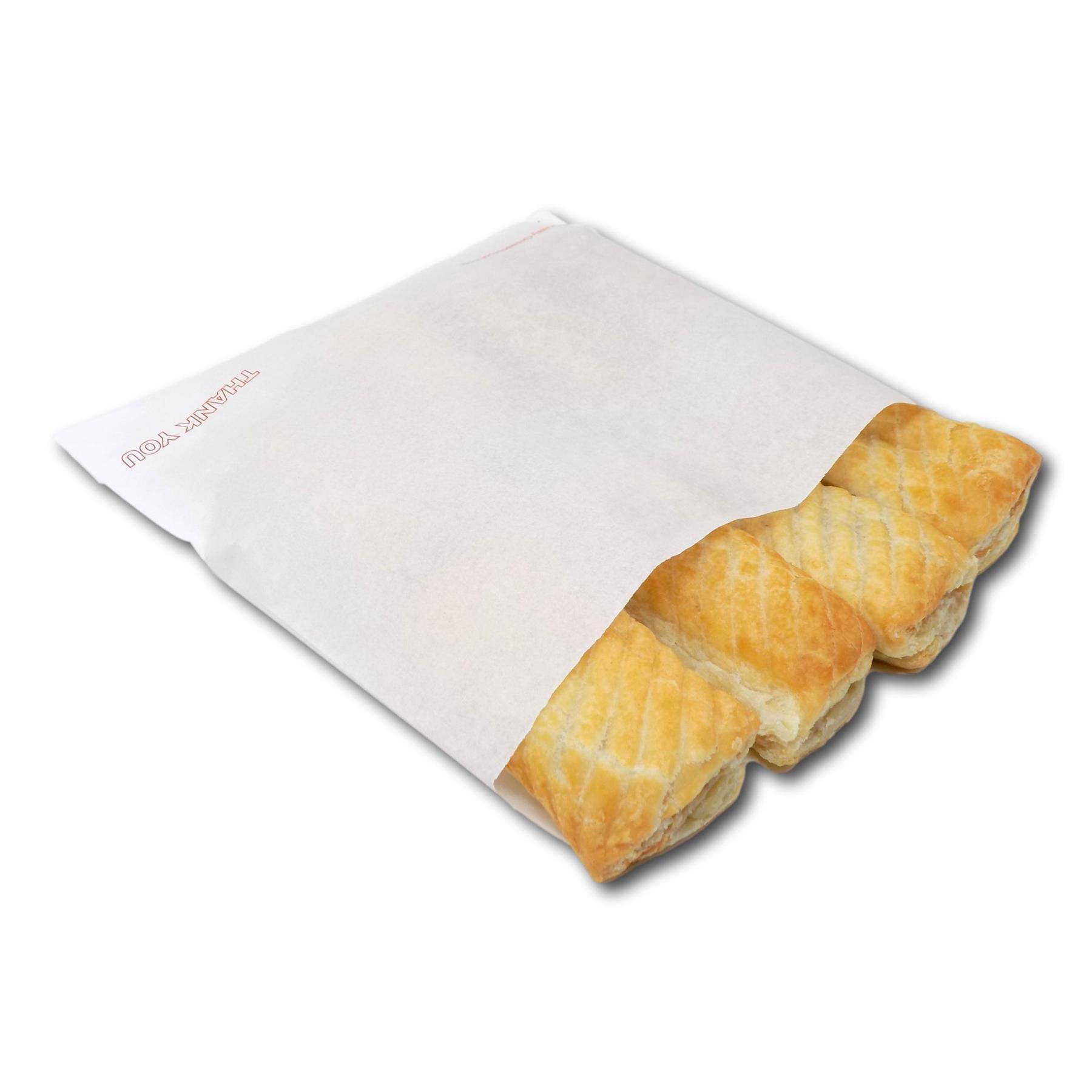 Thank You Greaseproof Food Baking Cake Cookie Baguette Sandwich Paper Bags - Picture 12 of 16
