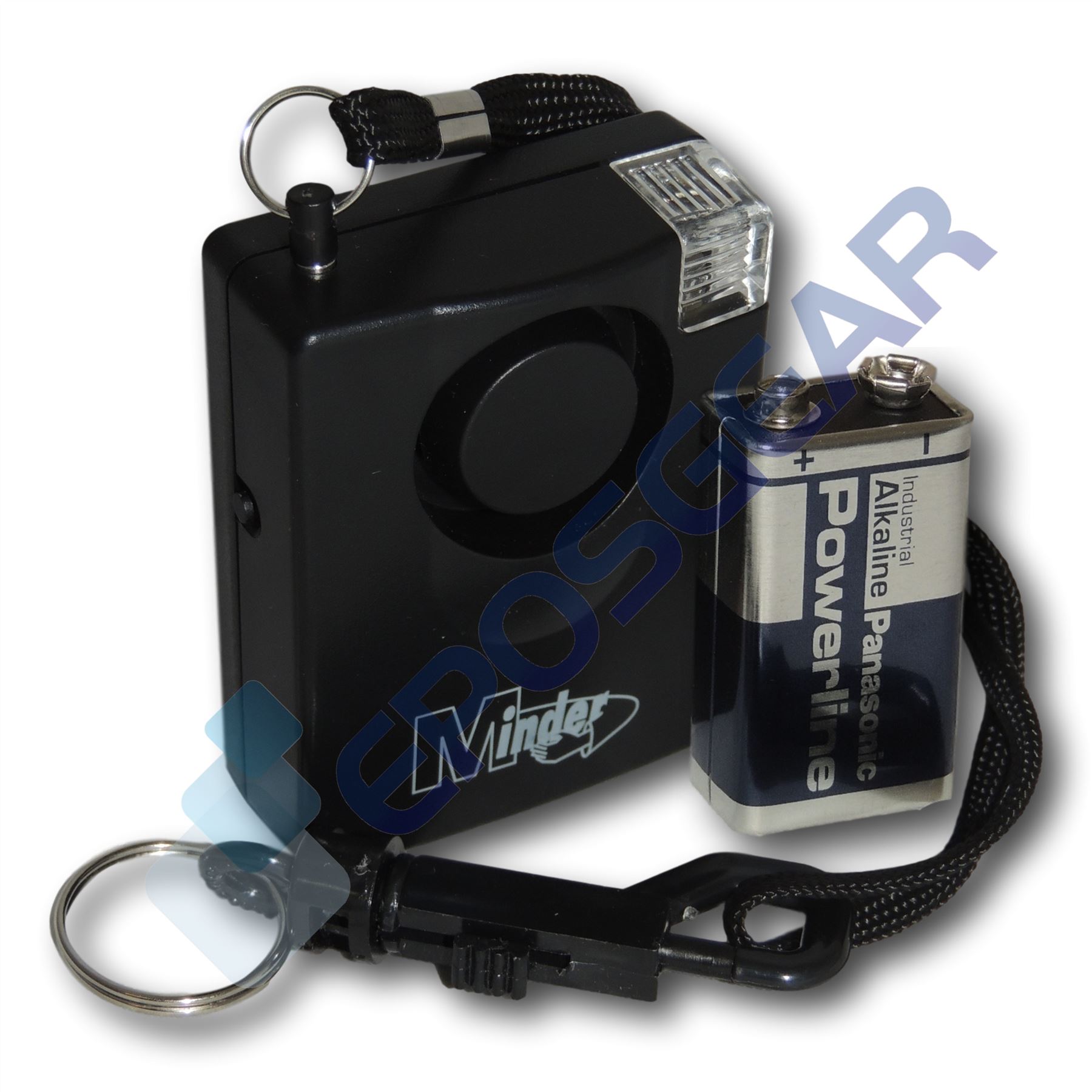 Minder Personal Attack Alarm – 143dB, Strobe Light, Torch, Belt Clip, 5-Year Warranty