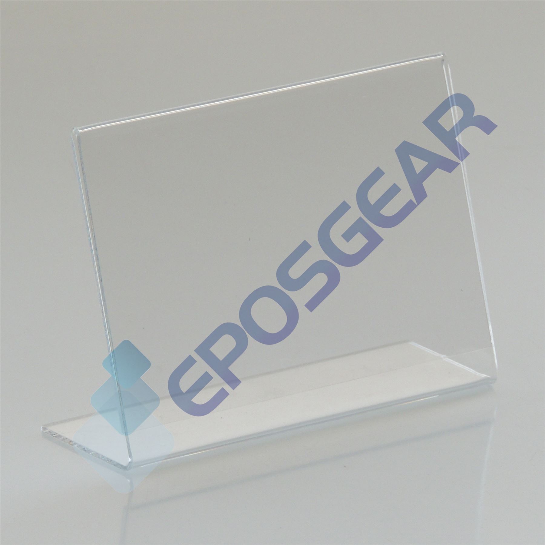 Angled Perspex Acrylic Lean Back To Counter Menu Poster Holder Display