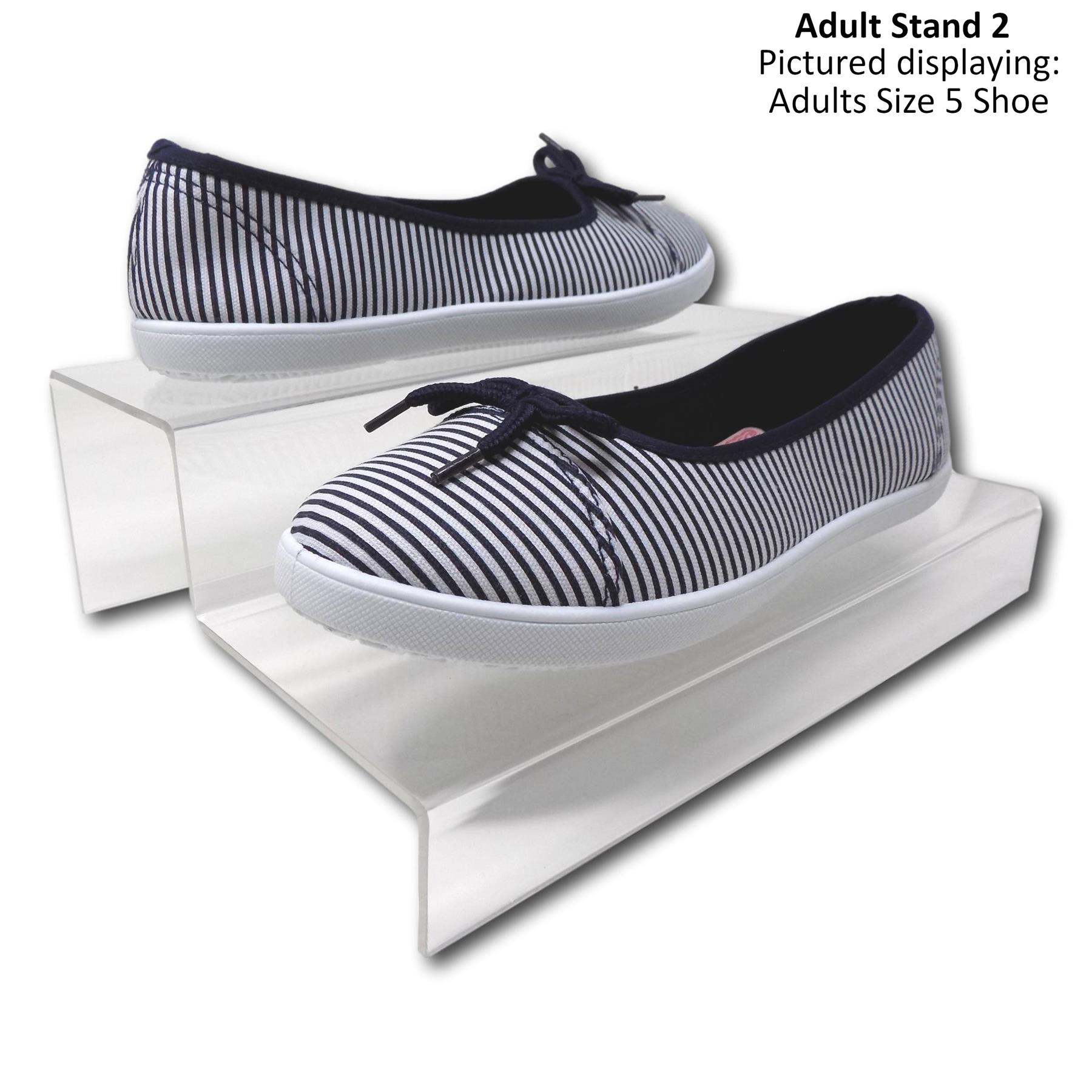 2 Tier Step Shoe Display Stand Risers - 10 Sizes Available - Picture 7 of 11