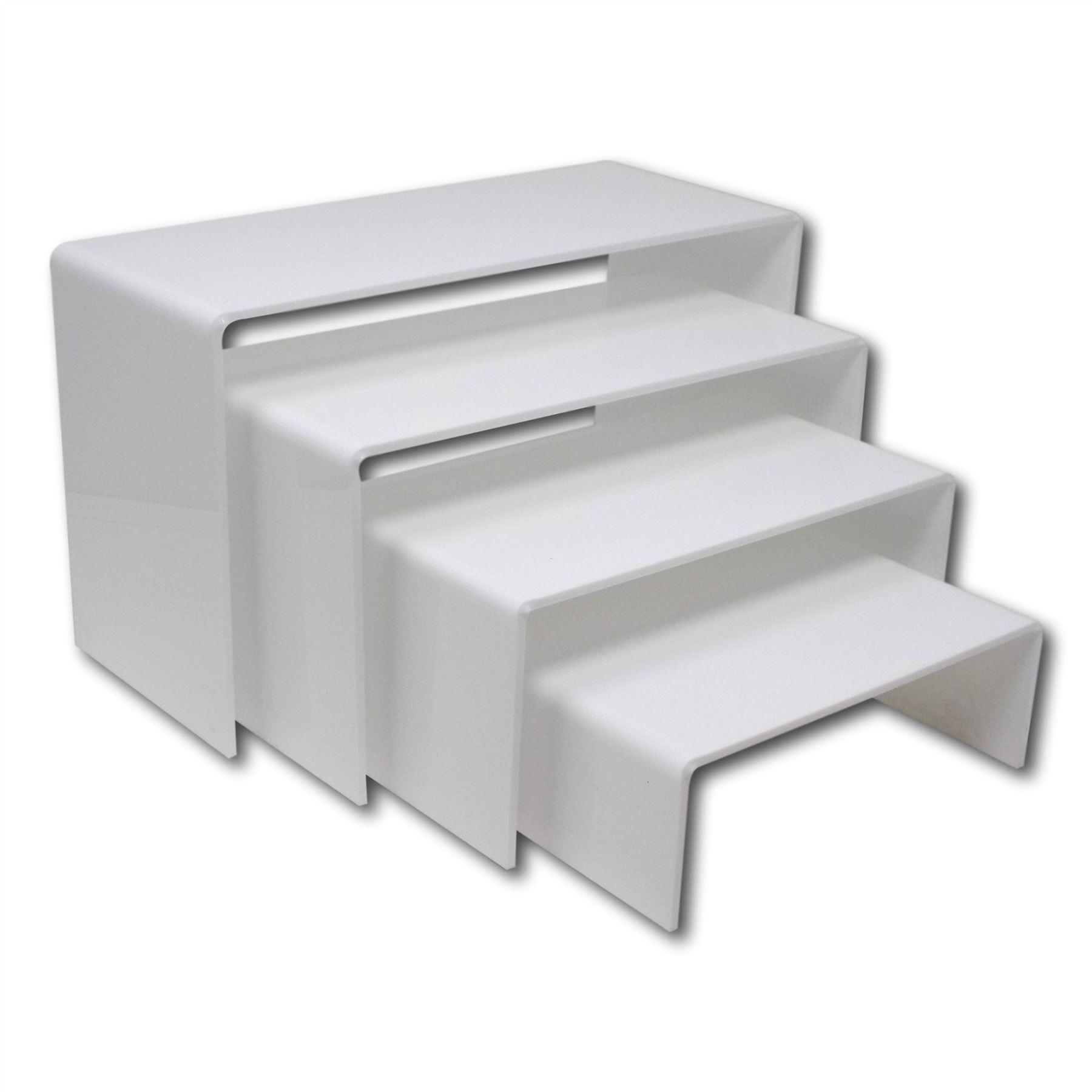 Nesting Plinths Acrylic Retail Riser Counter Exhibition Display Stand Shelves - Picture 4 of 8
