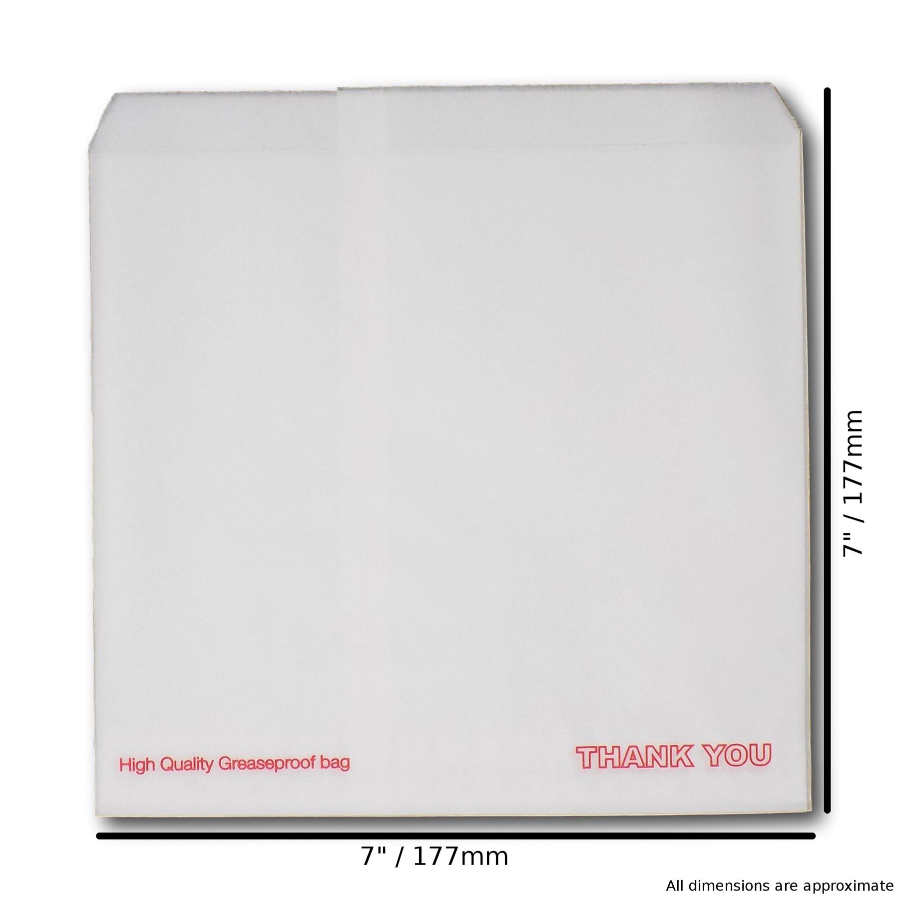 Thank You Greaseproof Food Baking Cake Cookie Baguette Sandwich Paper Bags - Picture 9 of 16