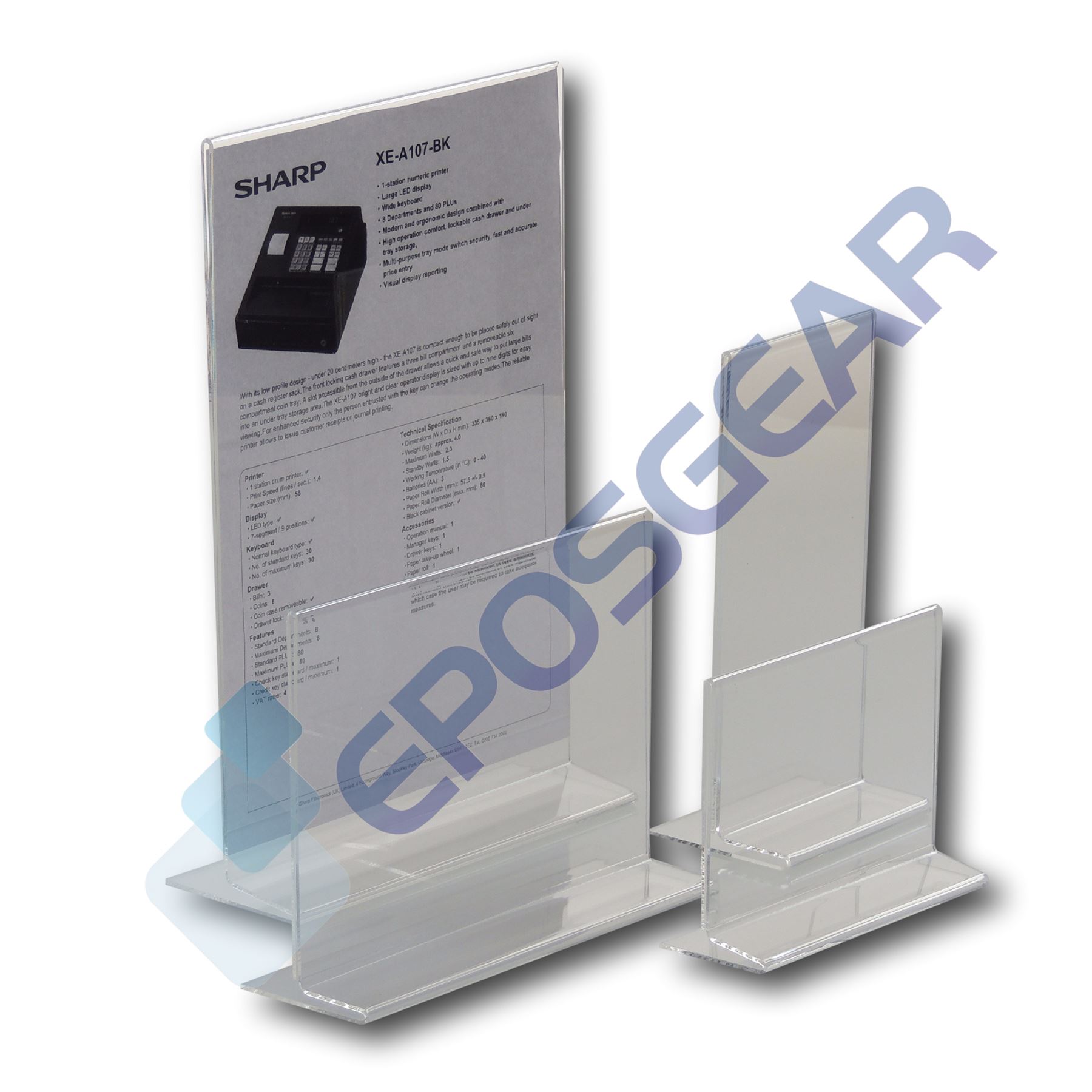 A4 A5 A6 DL Double Sided Acrylic Perspex Menu Sign Display Holder