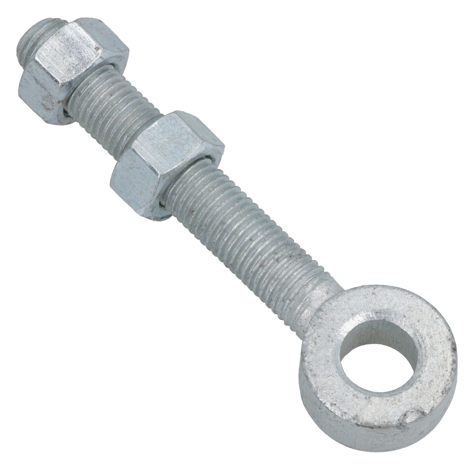 Swing Gate Long Eye Bolts Hinge + Nuts Adjustable Zinc Plated 12mm – 24mm - Picture 17 of 66