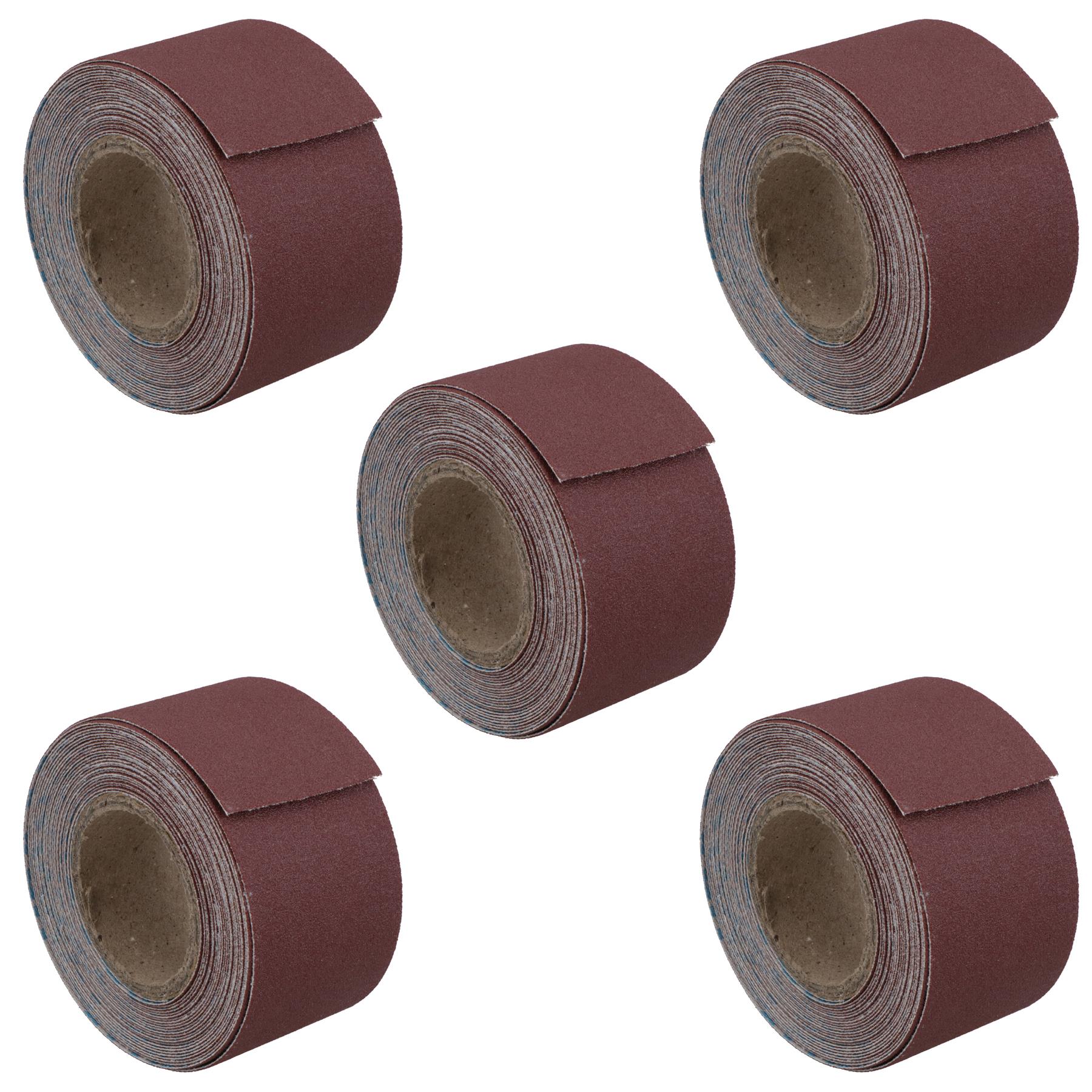 Hoja de lijado abrasiva rollo de tela esmerilada 180 grano 3,8 cm x 460 cm óxido de aluminio - Imagen 15 de 21