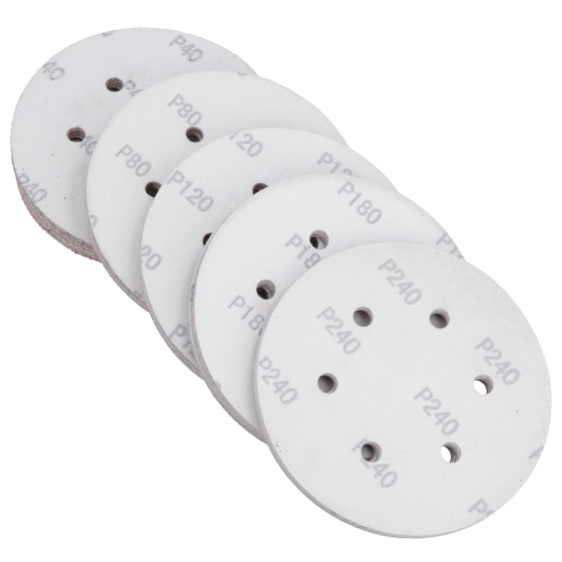150mm Mixed Grit Hook And Loop Sanding Discs For DA Orbital Sanders - Produktbild 1