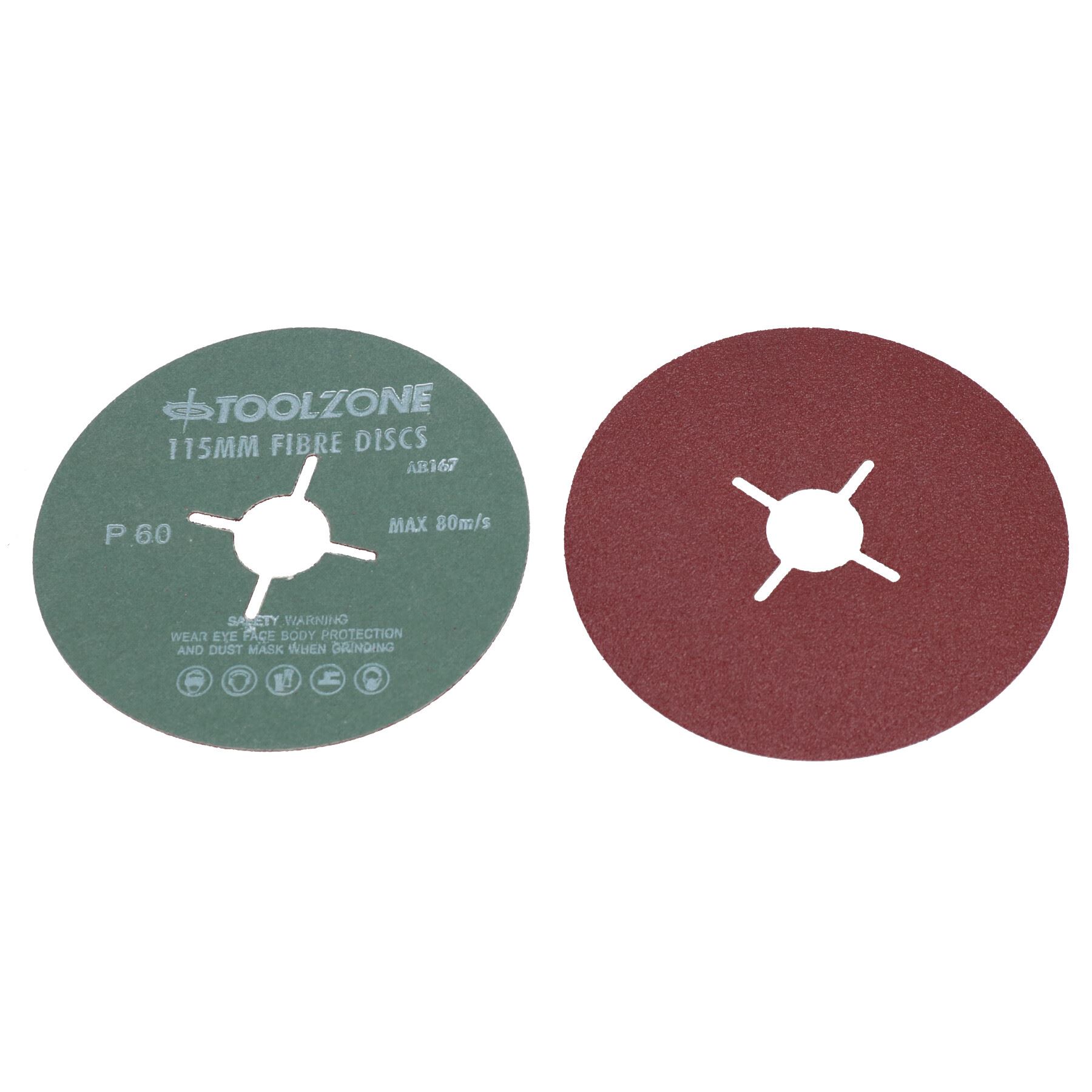 115mm Fibre Sanding Discs 60 Grit Medium Disc For 4-1/2” Backing Pad - Picture 4 of 10