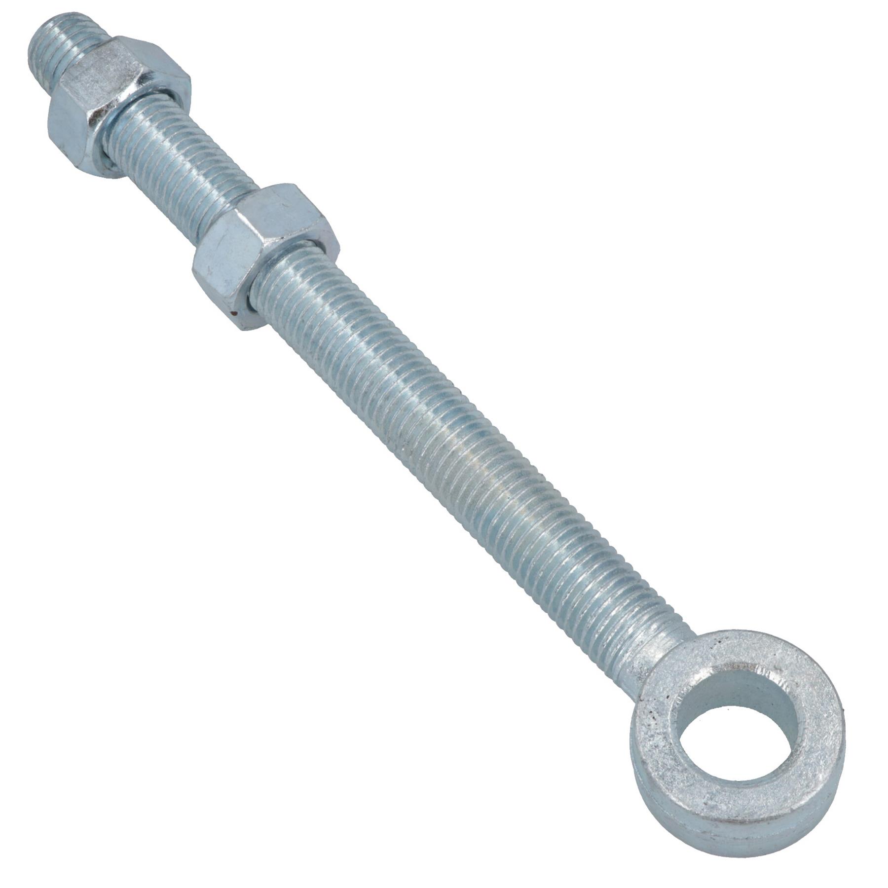 Swing Gate Long Eye Bolts Hinge + Nuts Adjustable Zinc Plated 12mm – 24mm - Picture 63 of 66