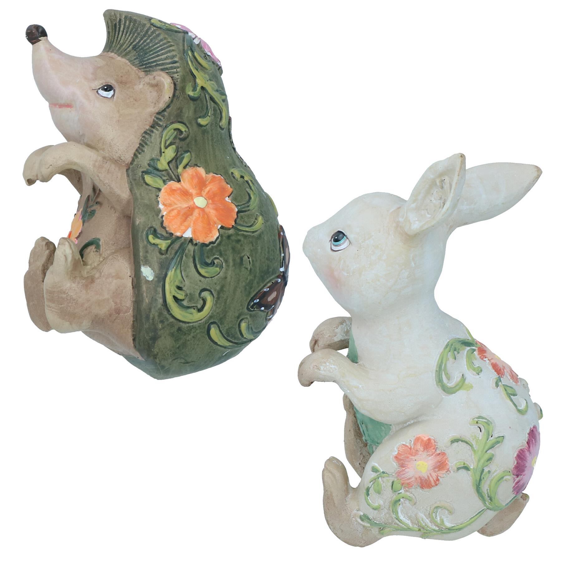 Hedgehog Rabbit Turtle & Snail Plant Pot Hanger Garden Ornament Statue Vase - Picture 8 of 27