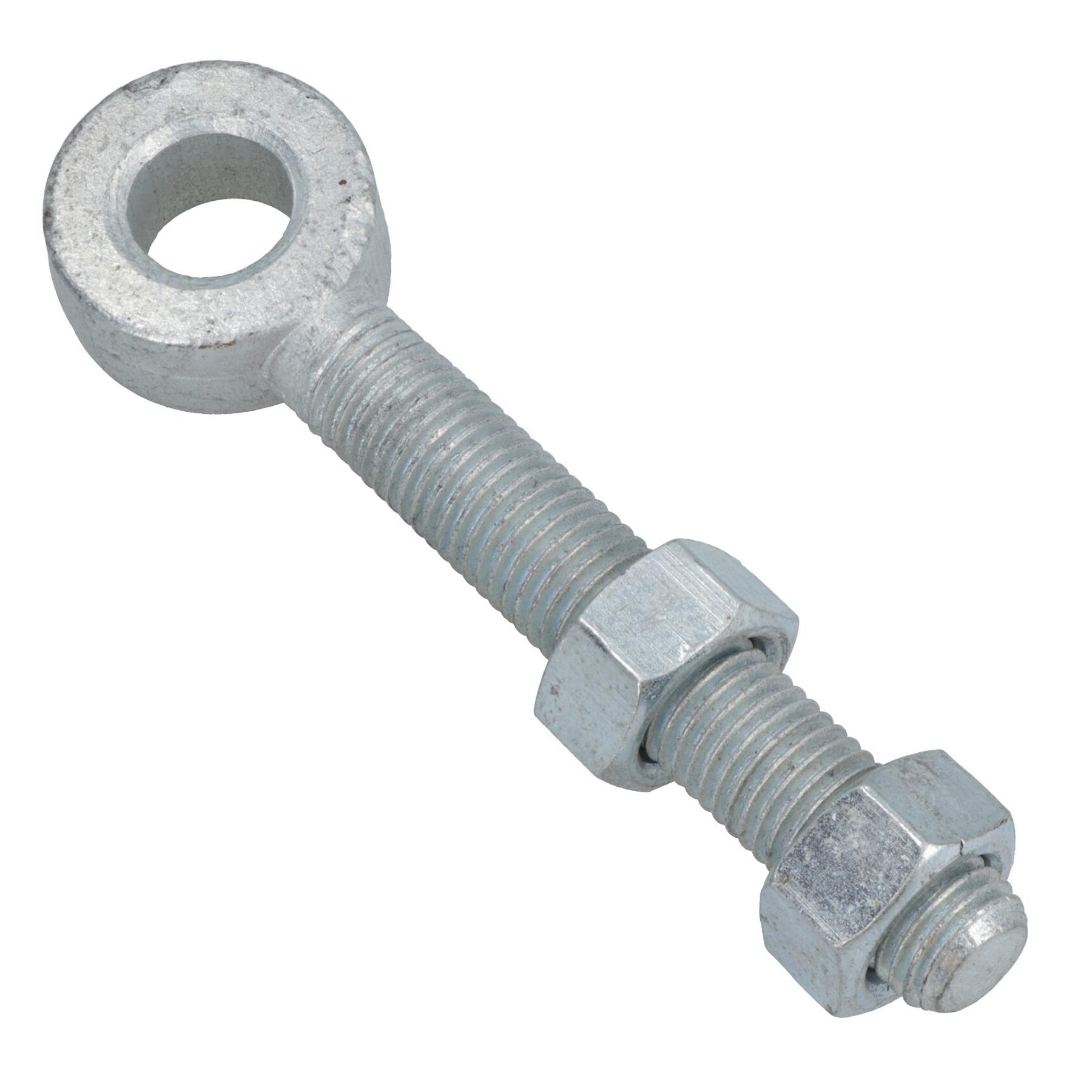 Swing Gate Long Eye Bolts Hinge + Nuts Adjustable Zinc Plated 12mm – 24mm - Picture 14 of 66
