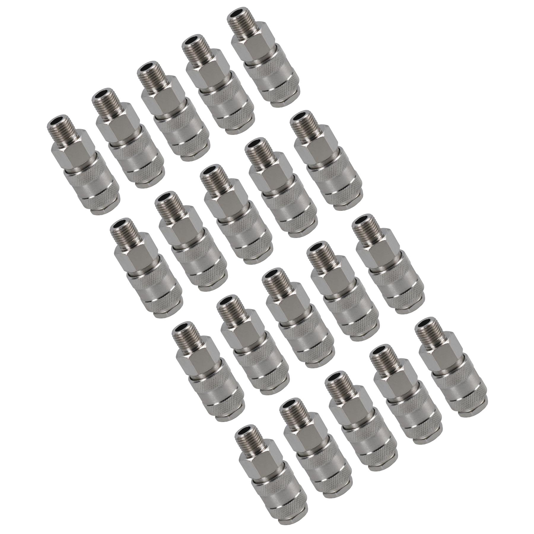 Connettore accoppiatore tubo sgancio rapido Euro Air Line 1/4 BSP filetto maschio - Foto 31 di 36