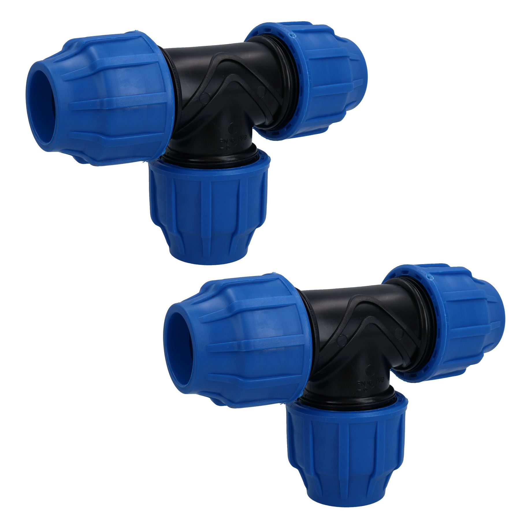MDPE Water Pipe Connector Tee T Piece Connector Fitting 32mm x 32mm x 32mm - Picture 8 of 19
