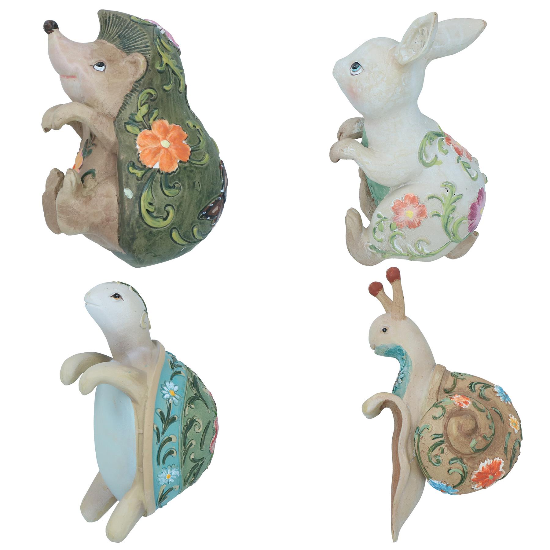 Hedgehog Rabbit Turtle & Snail Plant Pot Hanger Garden Ornament Statue Vase - Picture 15 of 27