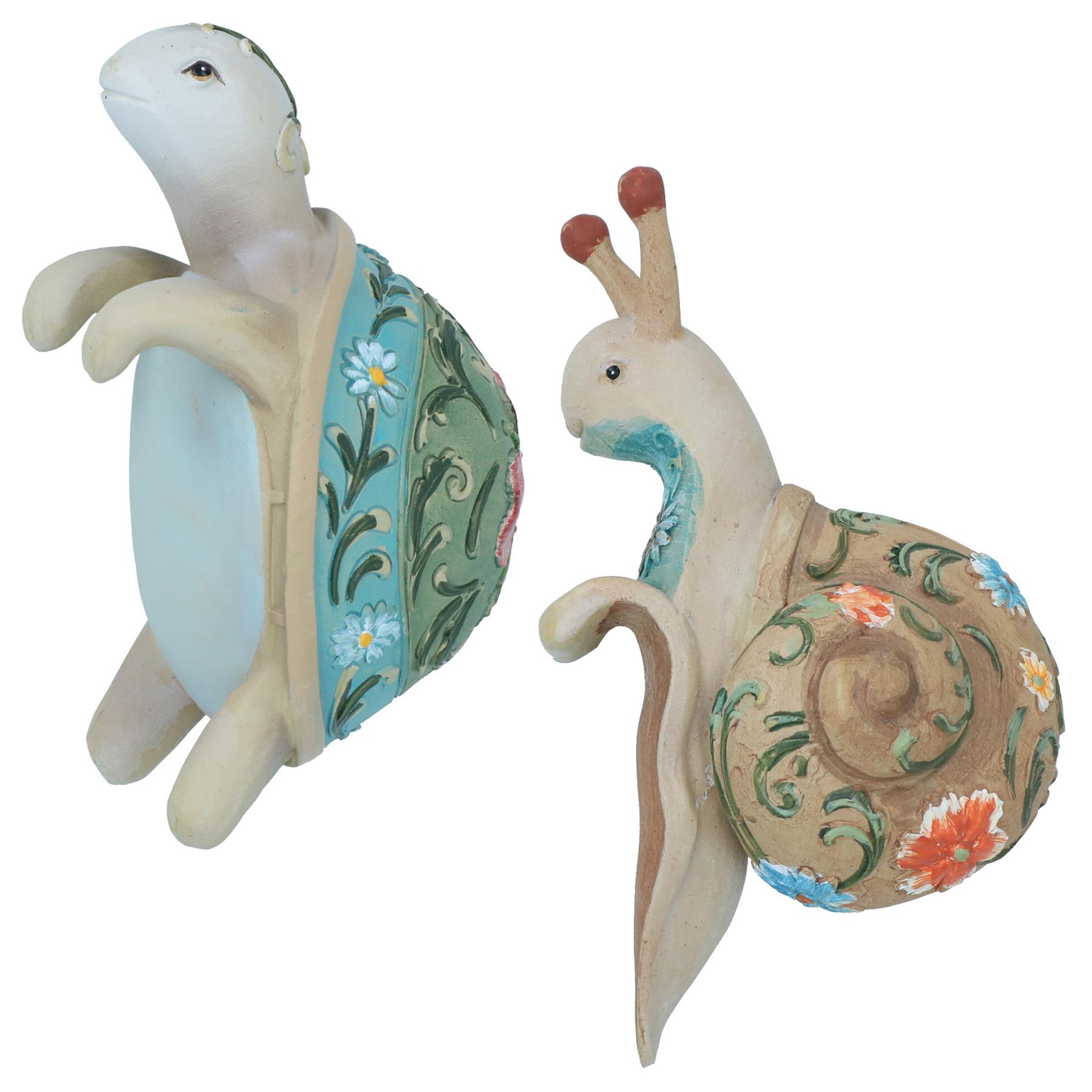 Hedgehog Rabbit Turtle & Snail Plant Pot Hanger Garden Ornament Statue Vase - Picture 27 of 27