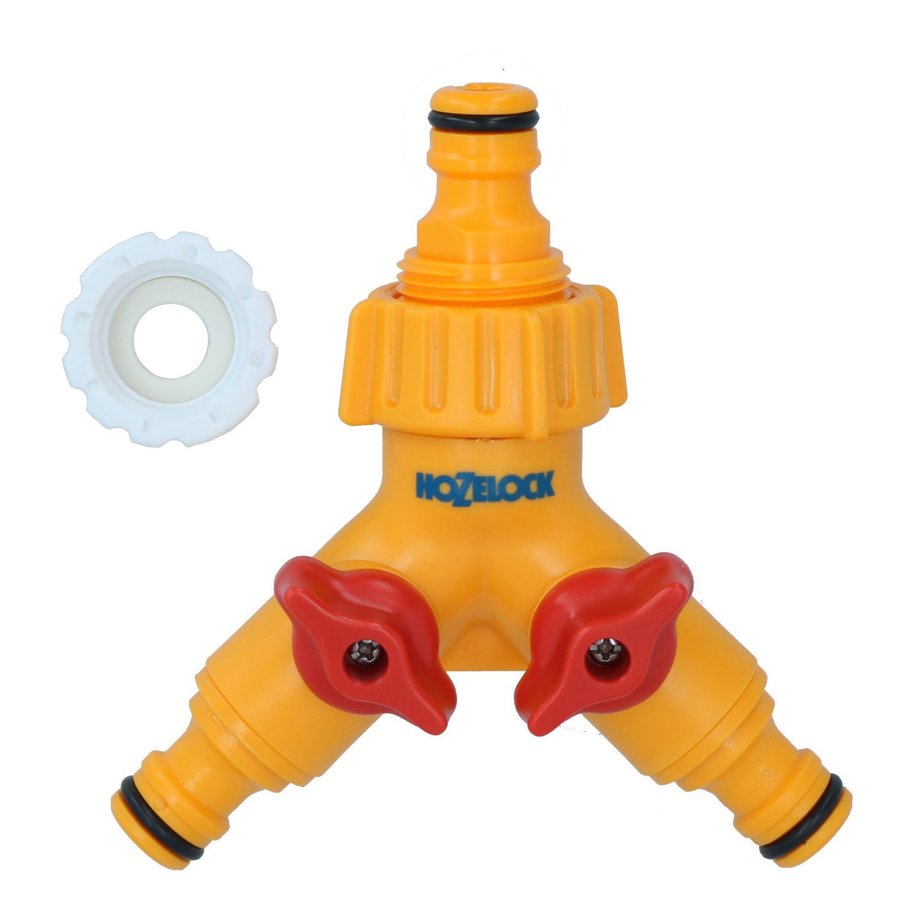 Hozelock Dual Tap Connector Adapter Garden Hose Pipe Watering Yard