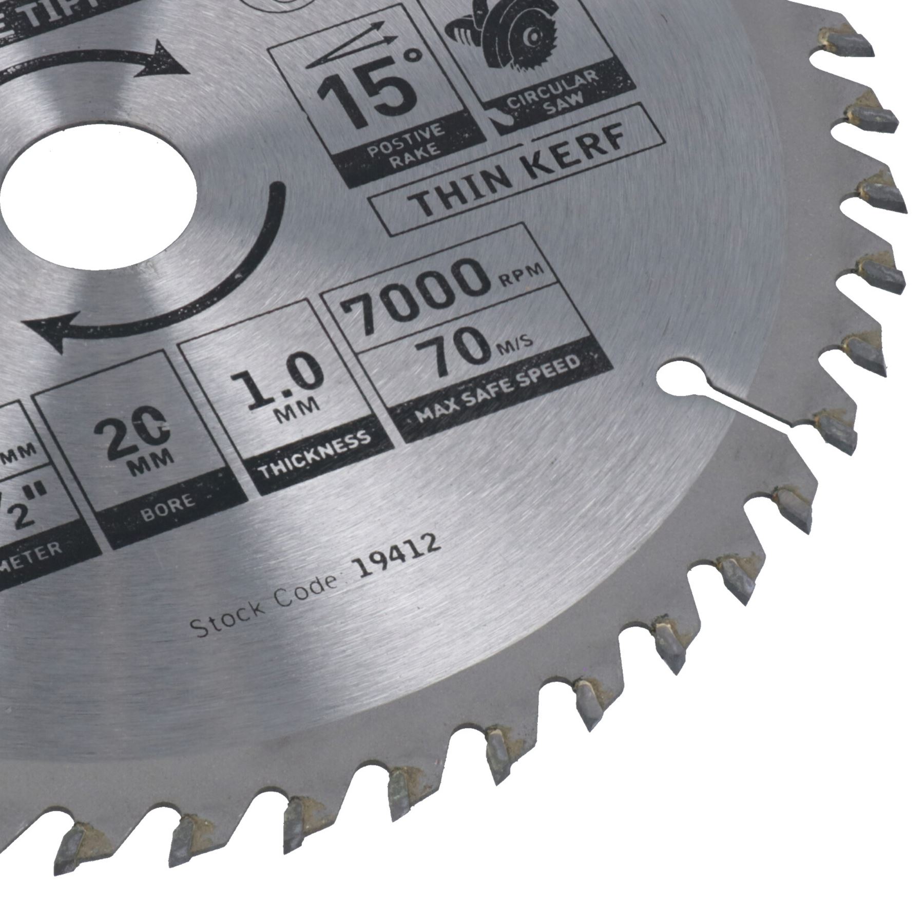 Hoja de sierra circular 165 mm x 16 / 20 mm 48 dientes TCT disco de corte madera - Imagen 9 de 25