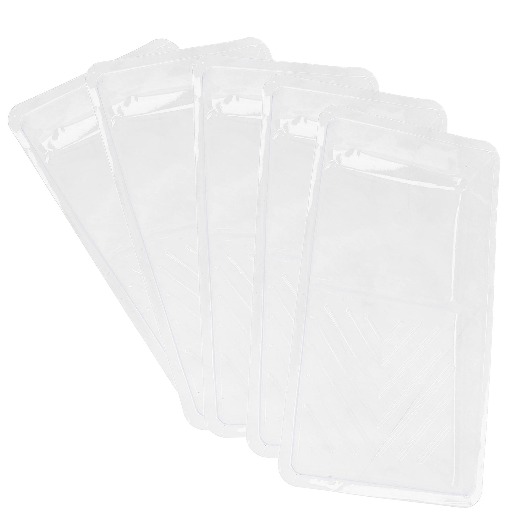 Forros de bandeja de rodillos desechables transparentes para bandejas de rodillos de 100 mm/4” - Imagen 3 de 9