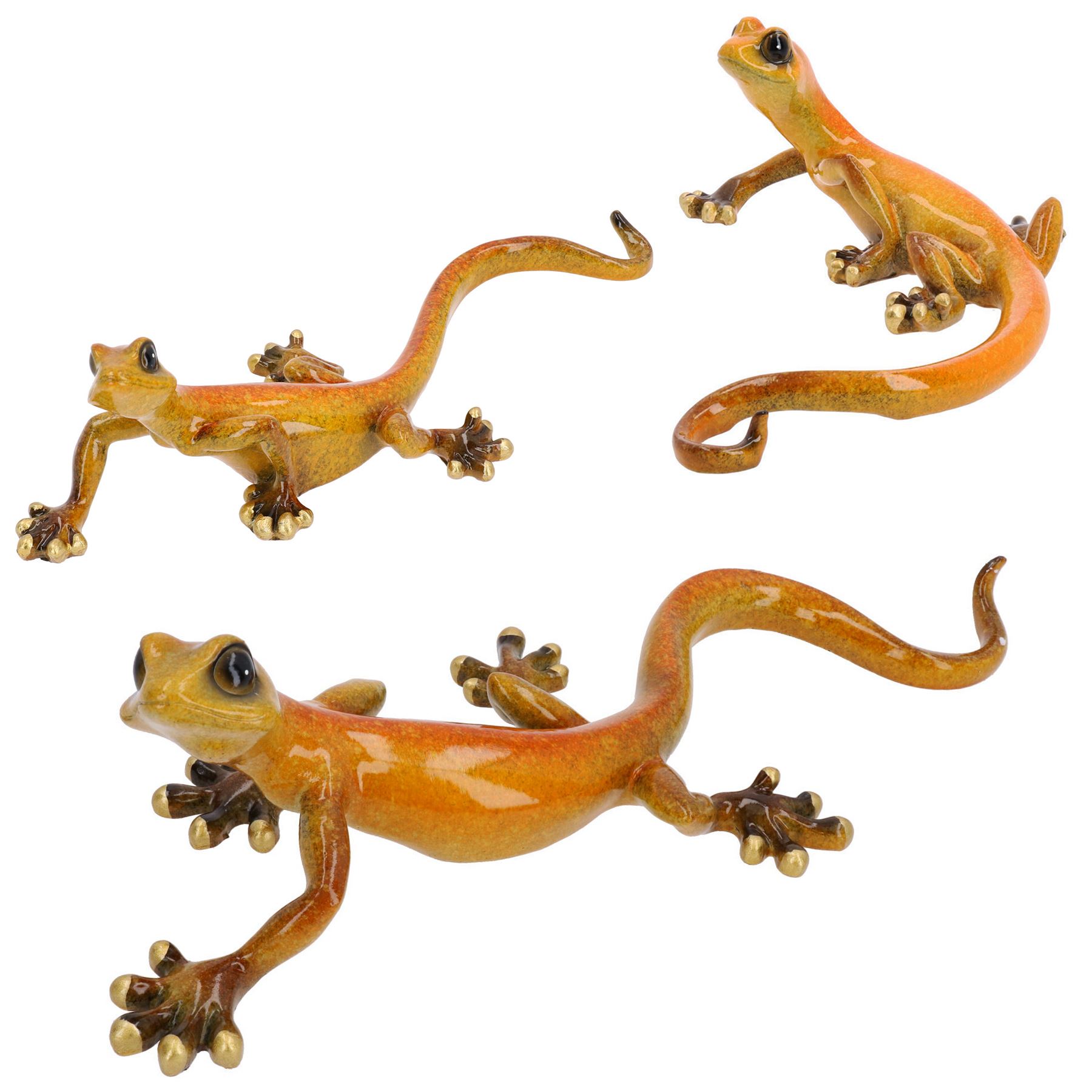 Gecko Lizard Resin Wall Shed Fence Sculpture Decor Statue Ornament House - Picture 29 of 29