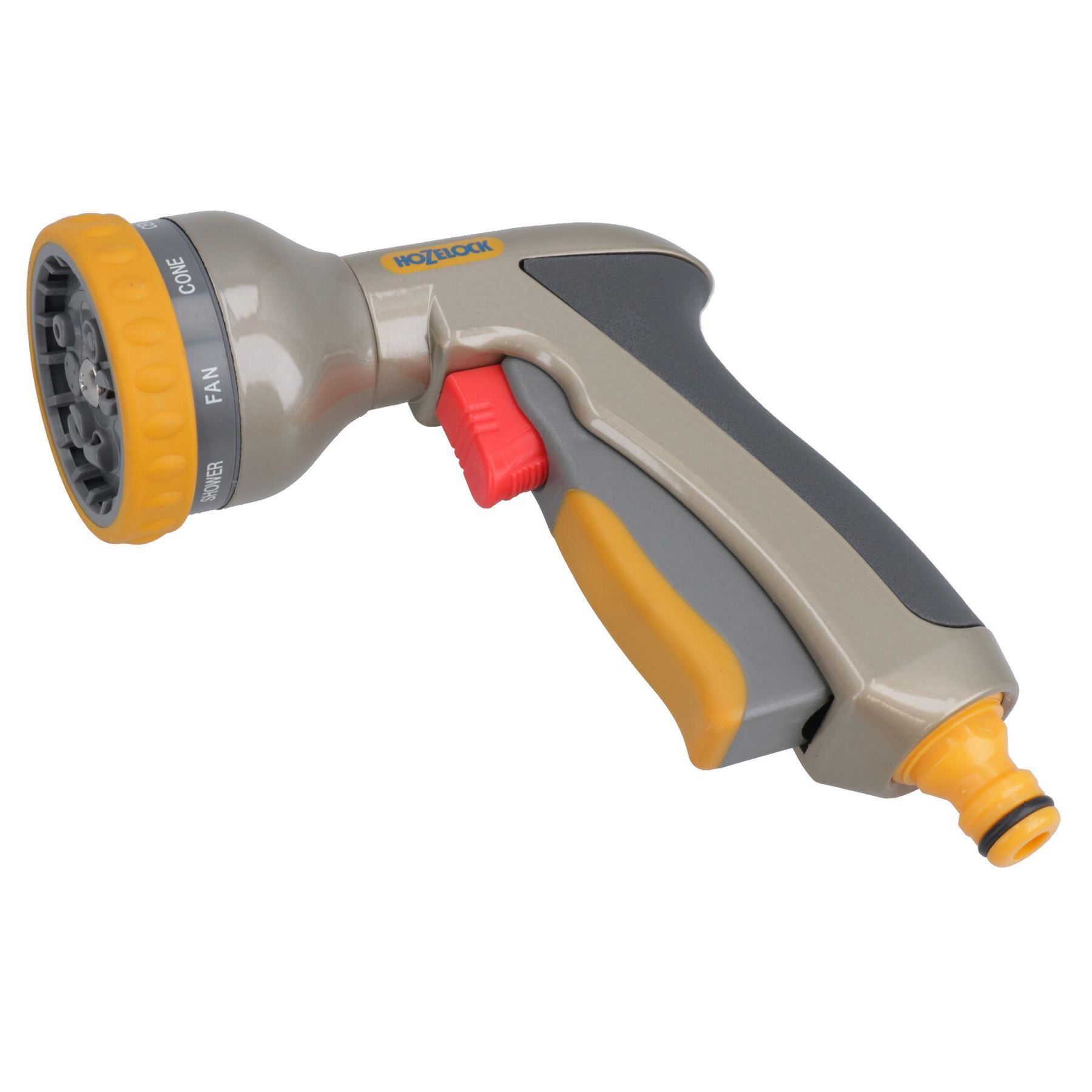 Hozelock Multi Plus Spray Gun Water Nozzle Hose Pipe 8 Function Metal Cleaning - Picture 14 of 21