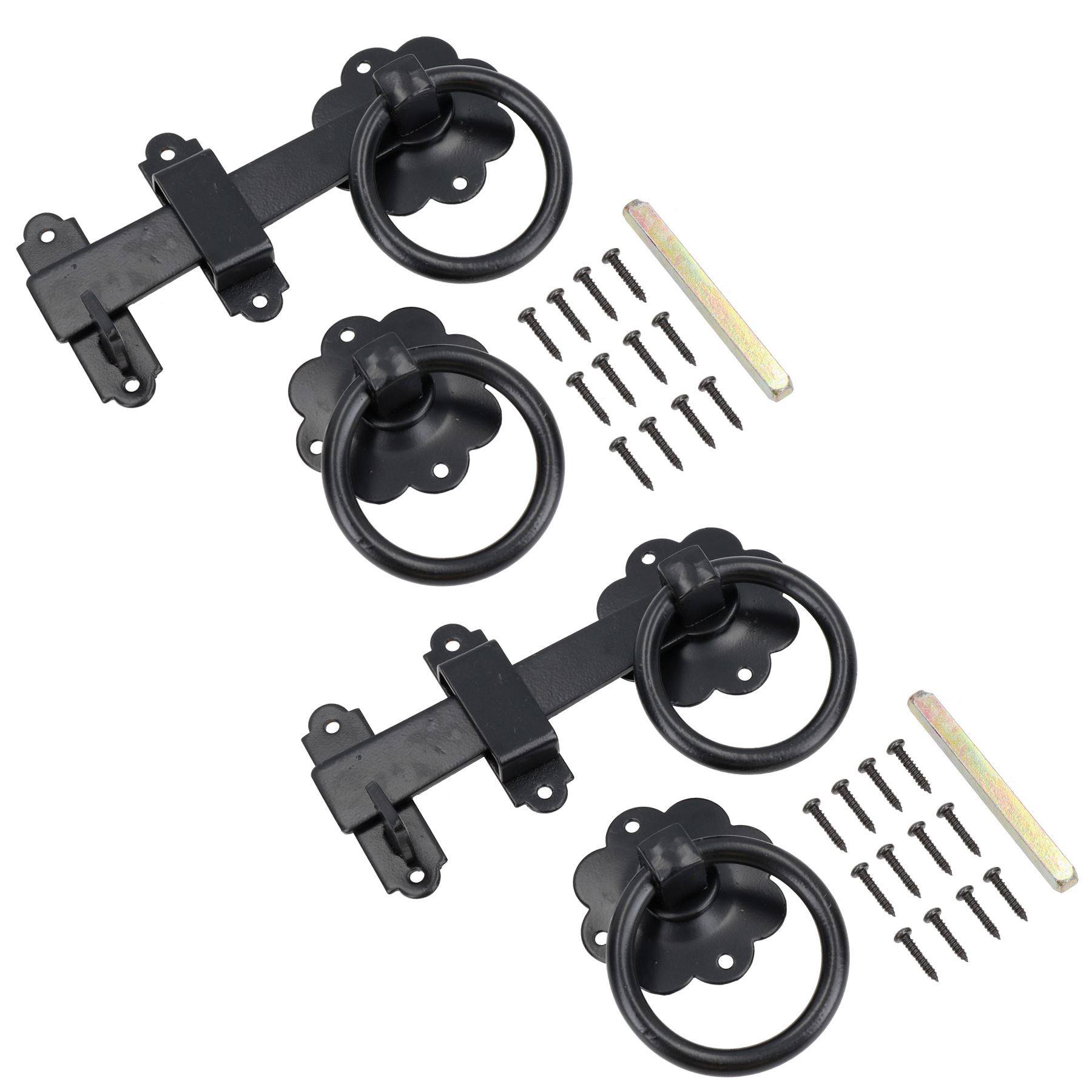 6” (150mm) heavy Duty Twisted Ring Gate Latch Catch for Garden Gates