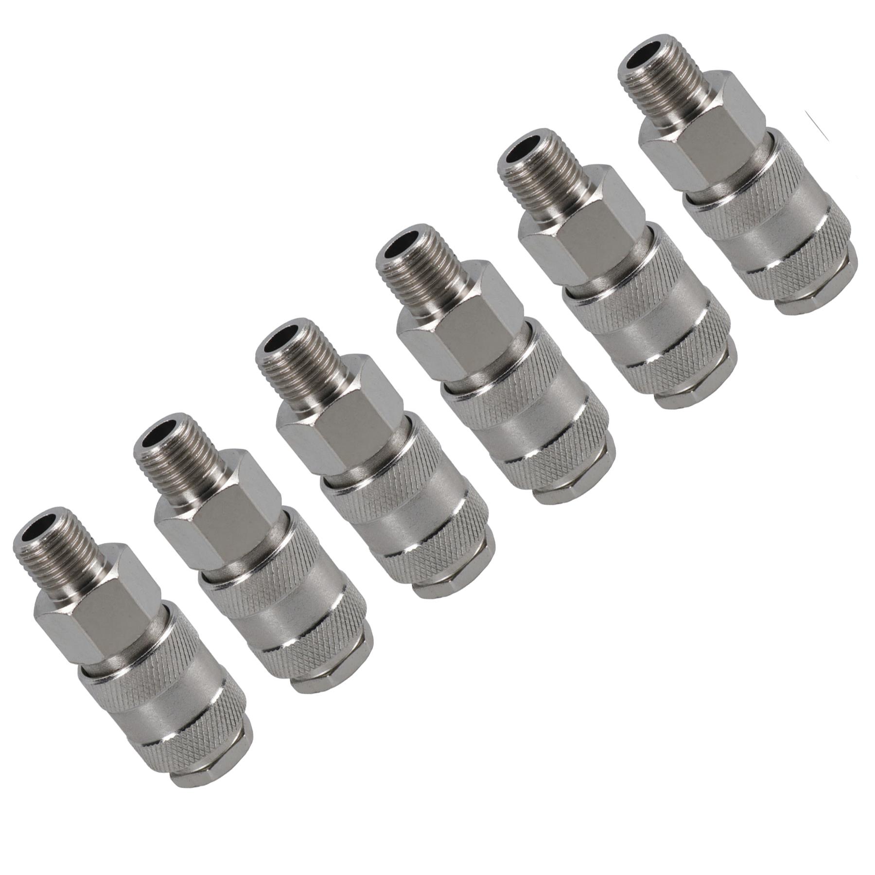 Connettore accoppiatore tubo sgancio rapido Euro Air Line 1/4 BSP filetto maschio - Foto 19 di 36