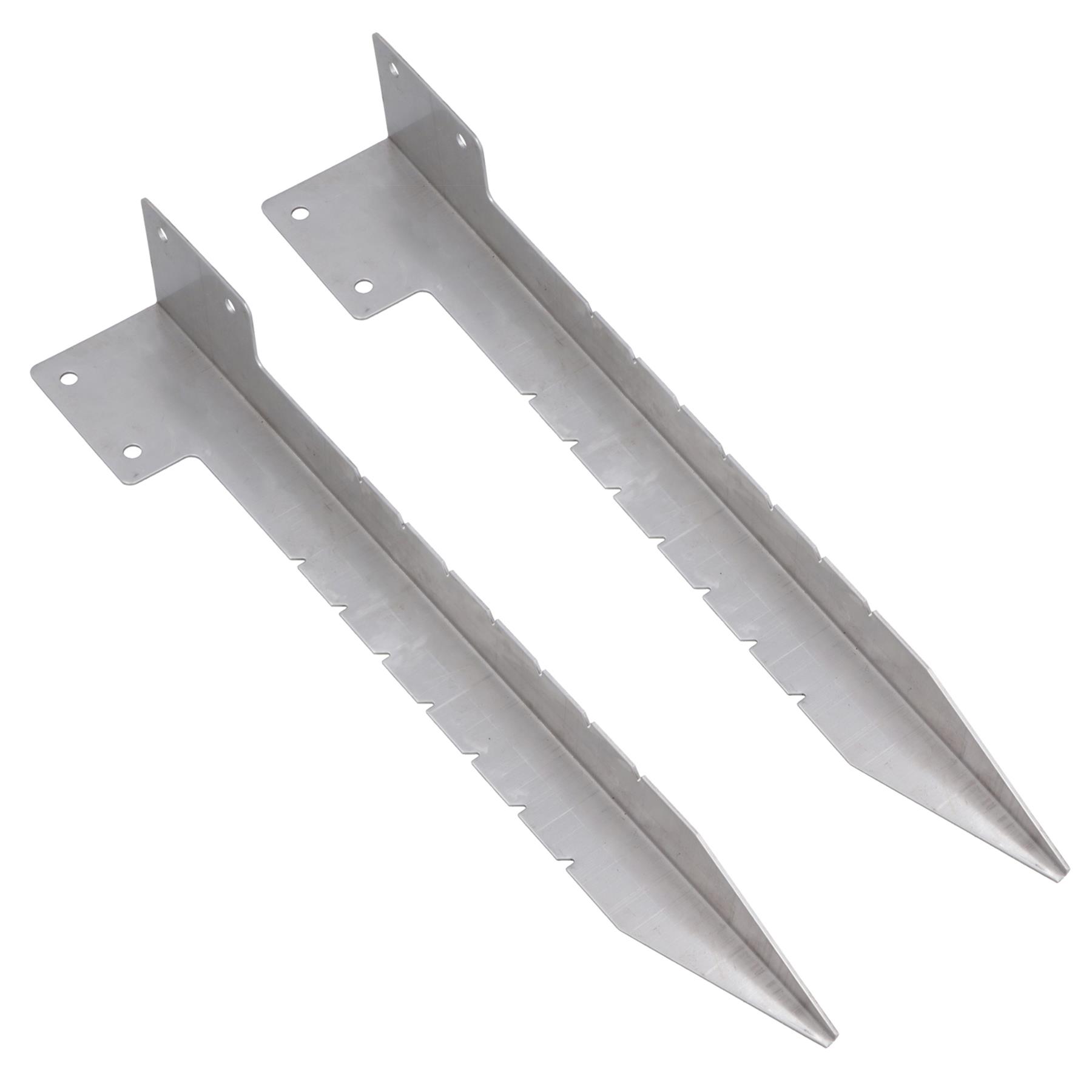 Pico de estaca de acero inoxidable con soporte de esquina individual para cama de jardín 440 mm - Imagen 7 de 51