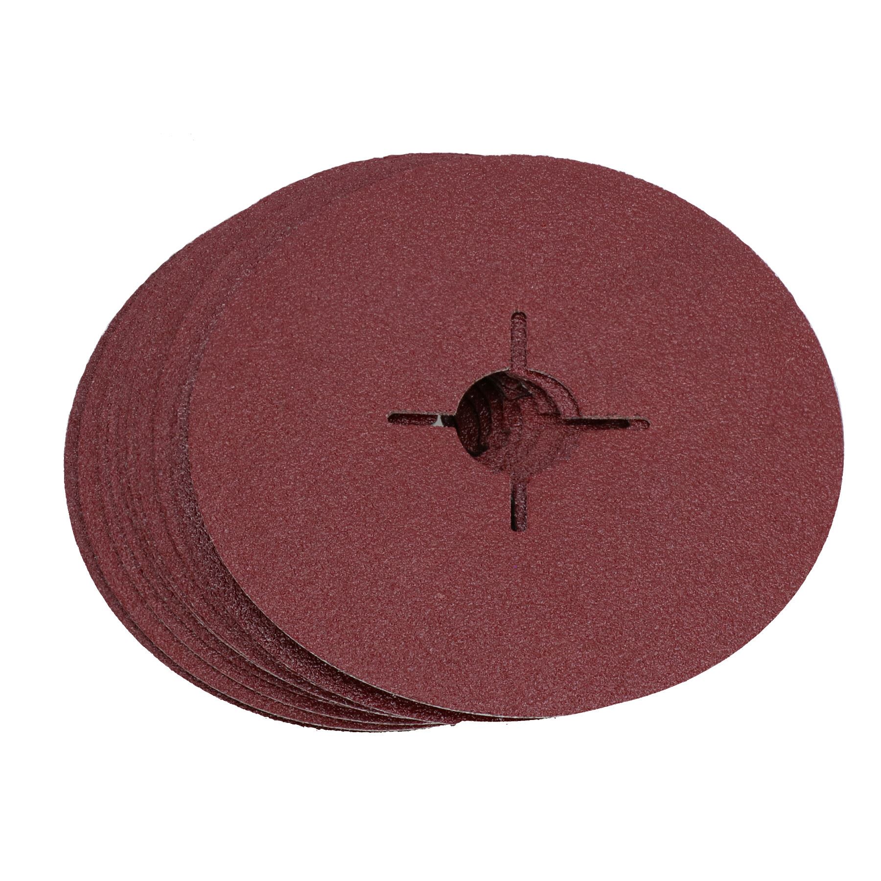 115mm Fibre Sanding Discs 60 Grit Medium Disc For 4-1/2” Backing Pad - Picture 5 of 10