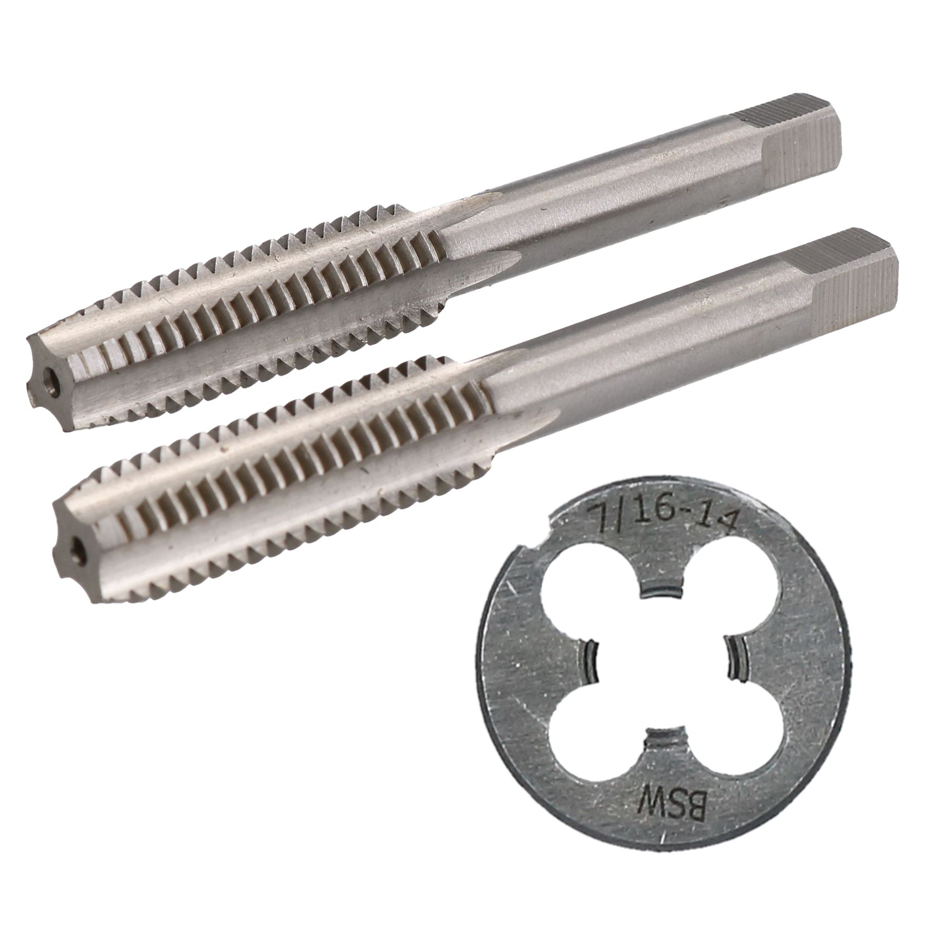 1/8"" - 1/2"" BSW Tap & Die Whitworth Tungsteno Steel Taper Tap y Die 25 mm - Imagen 7 de 8