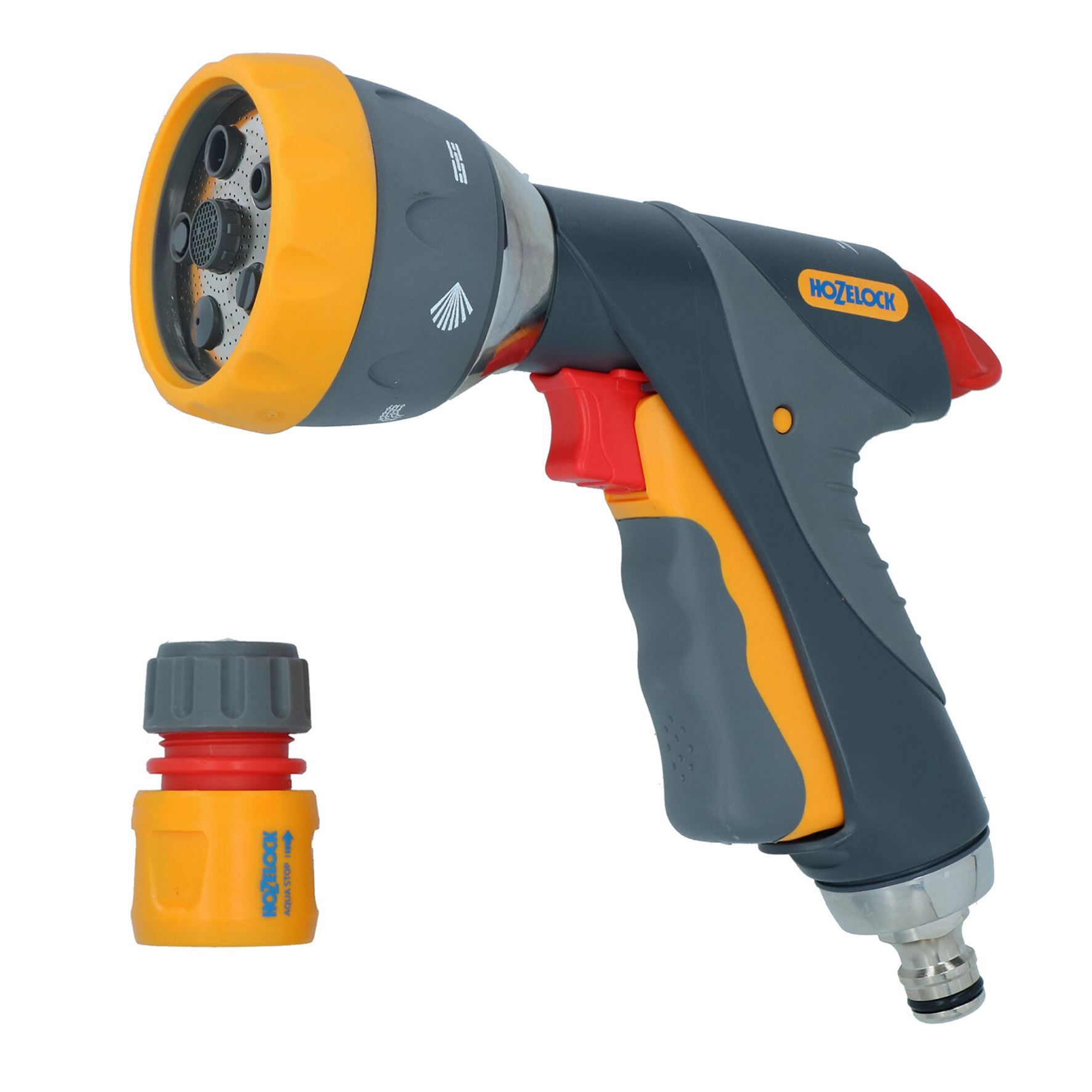 Hozelock Multi Spray Gun Pro Water Nozzle Hose Pipe 7 Function Metal Cleaning - Picture 15 of 21