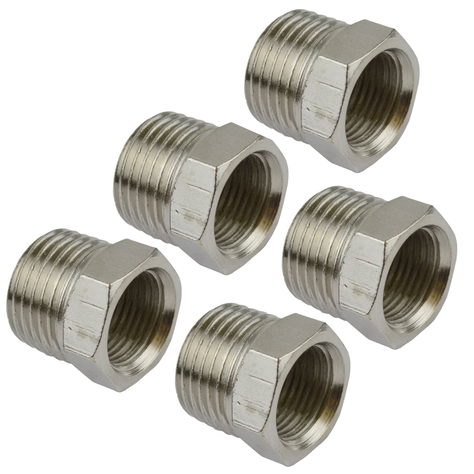 Conector de montaje adaptador de casquillo roscado de manguera de línea de aire hembra a macho BSP - Imagen 4 de 13