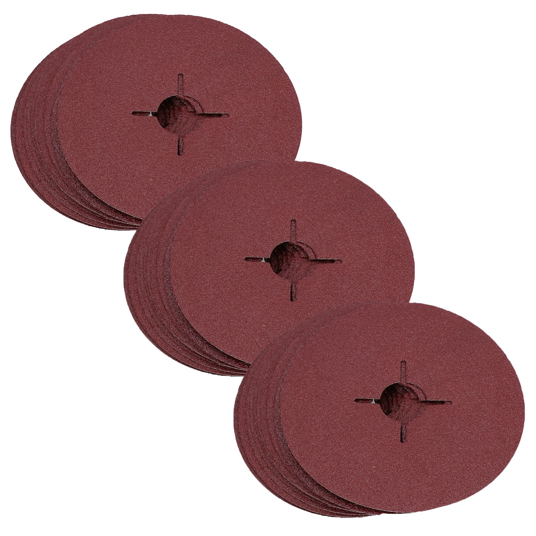 115mm Fibre Sanding Discs 60 Grit Medium Disc For 4-1/2” Backing Pad - Picture 6 of 10