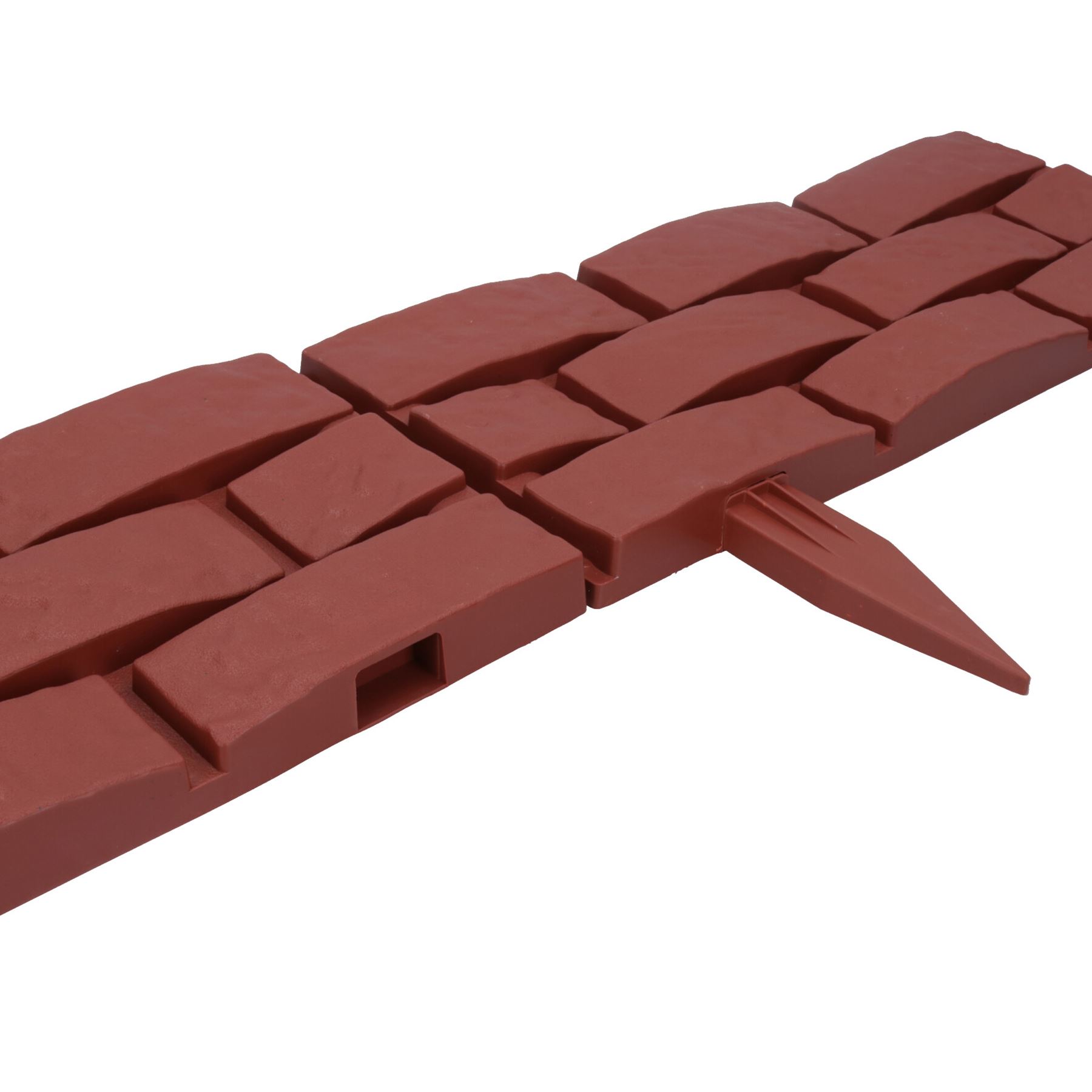 Brick Terracotta Effect Garden Lawn Edging Border Bordering Separator Plastic - Picture 3 of 31