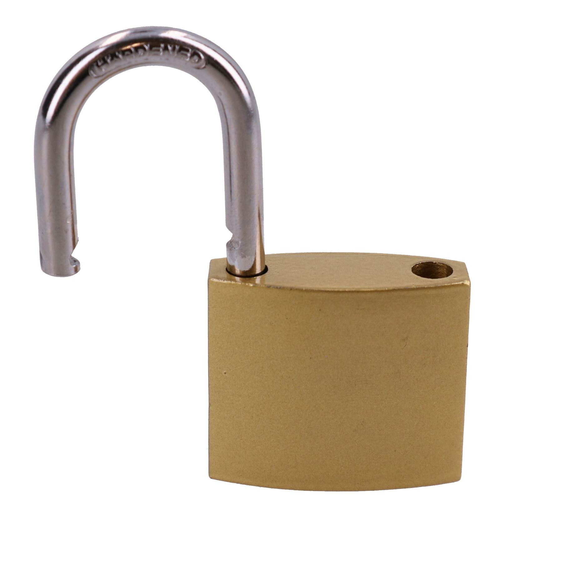 Heavy Duty 38mm Iron Brass Coated Padlock Security Lock Secure 3 Keys - Picture 4 of 12