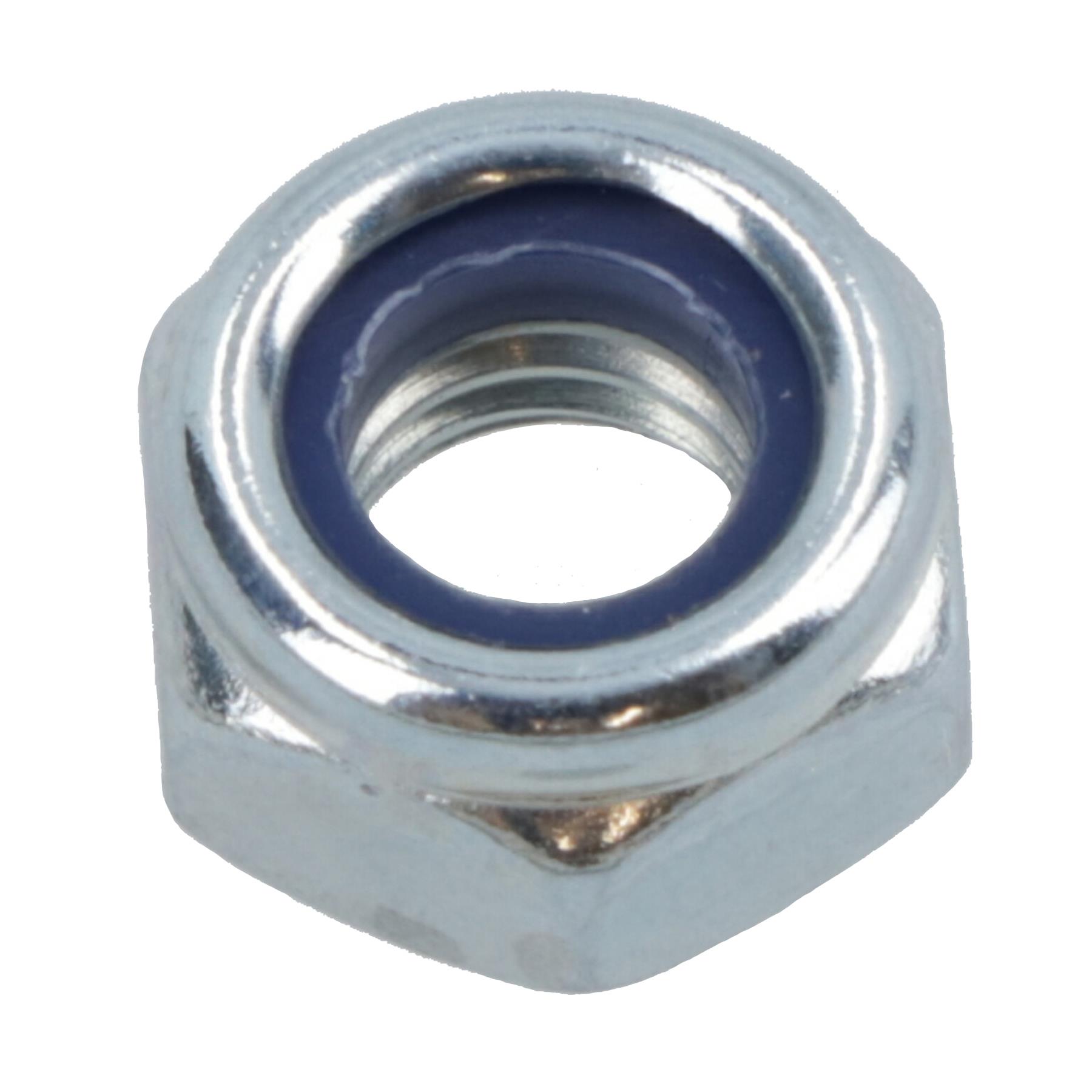 Sujetador de tuercas Nyloc M5 x 0,8 mm tuercas métricas hexagonales grado 8 galvanizado - Imagen 28 de 36