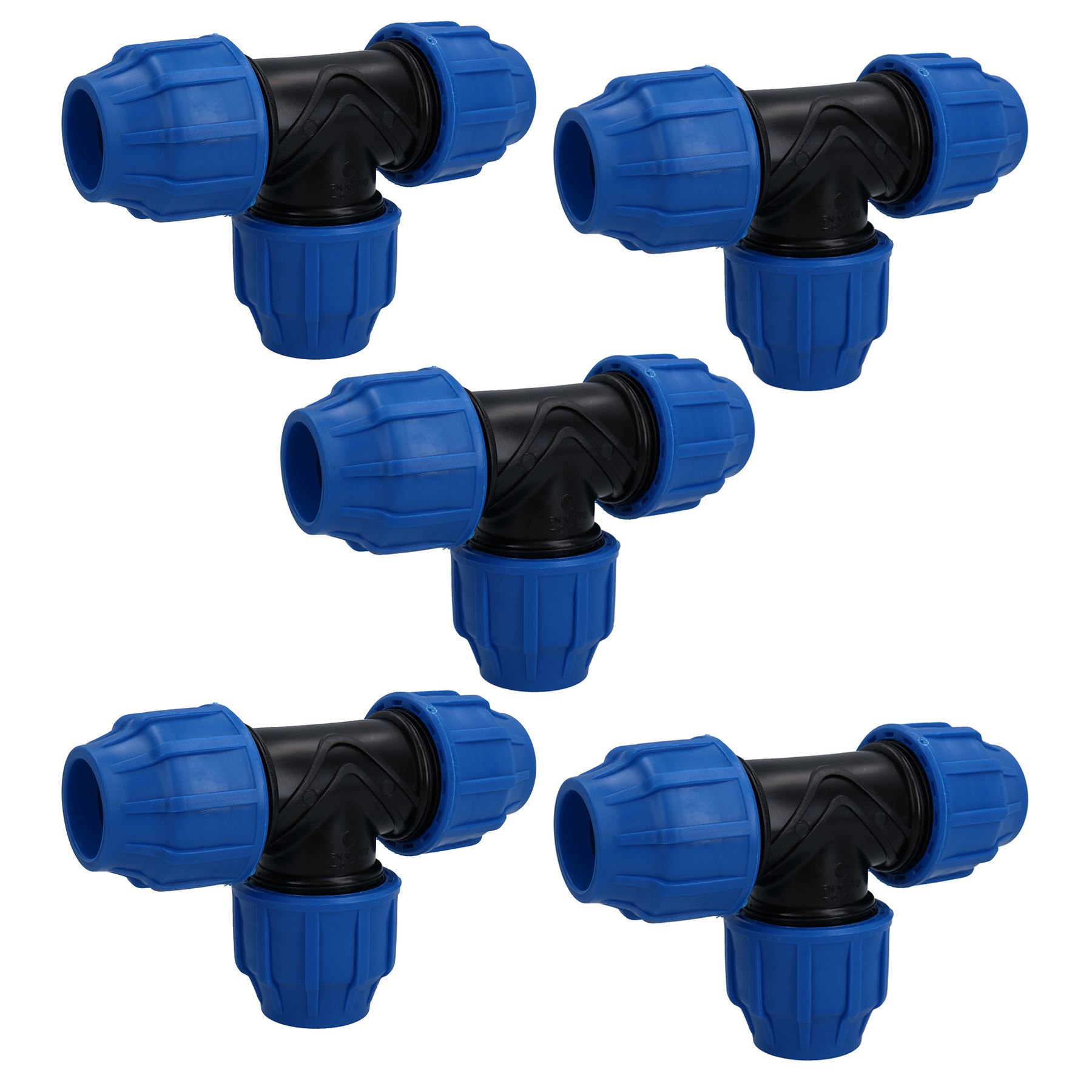 MDPE Water Pipe Connector Tee T Piece Connector Fitting 32mm x 32mm x 32mm - Picture 14 of 19