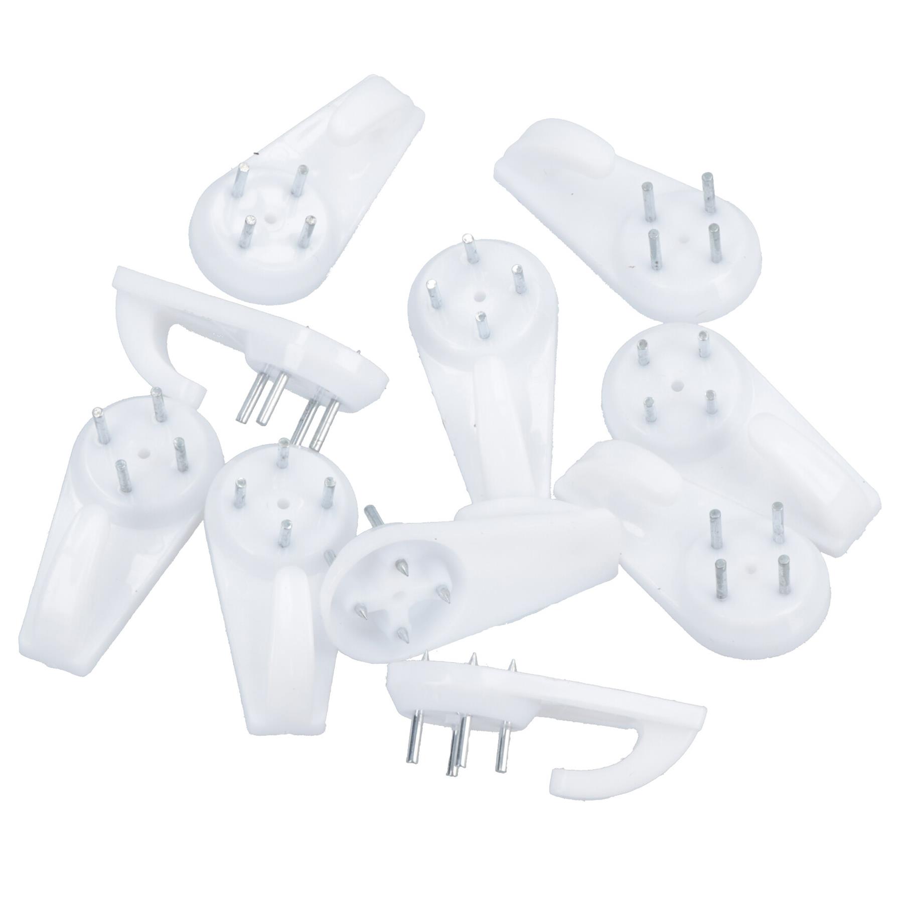 Hard Wall Nail In Hanging Hooks For Photo Frames Mirrors Pictures 40mm Large - Picture 9 of 21