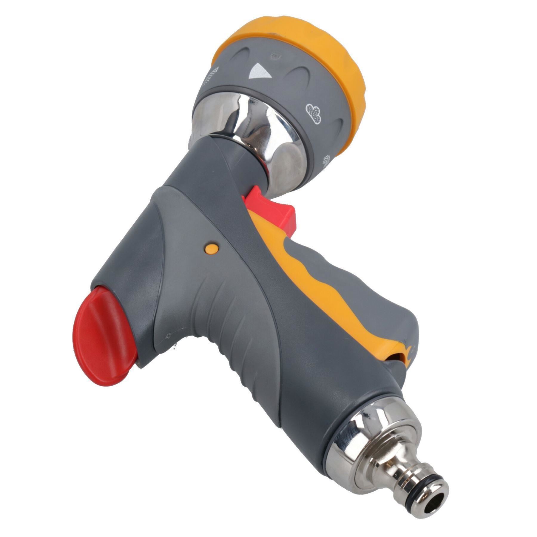Hozelock Multi Spray Gun Pro Water Nozzle Hose Pipe 7 Function Metal Cleaning - Picture 9 of 21