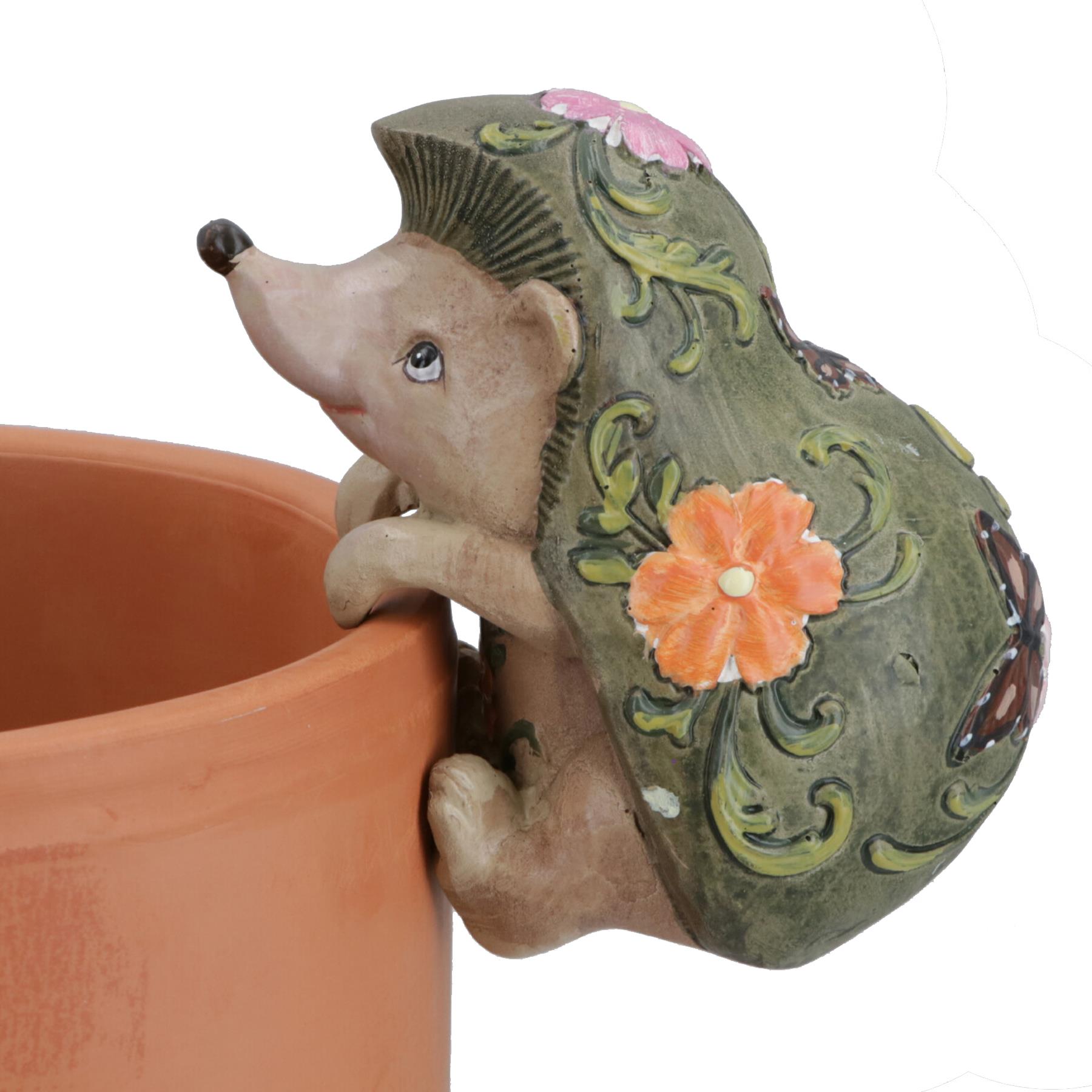 Hedgehog Rabbit Turtle & Snail Plant Pot Hanger Garden Ornament Statue Vase - Picture 2 of 27