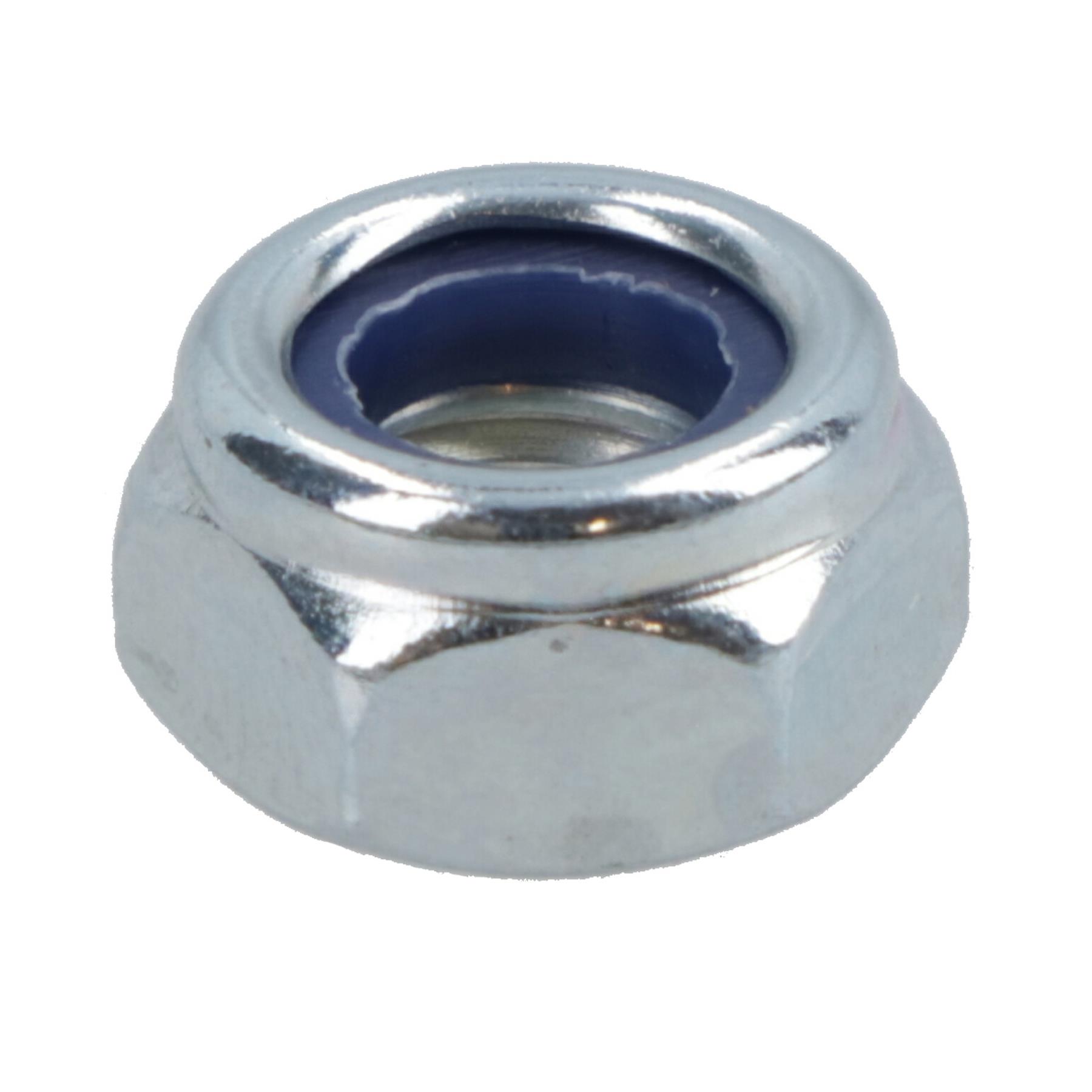 Sujetador de tuercas Nyloc M5 x 0,8 mm tuercas métricas hexagonales grado 8 galvanizado - Imagen 32 de 36