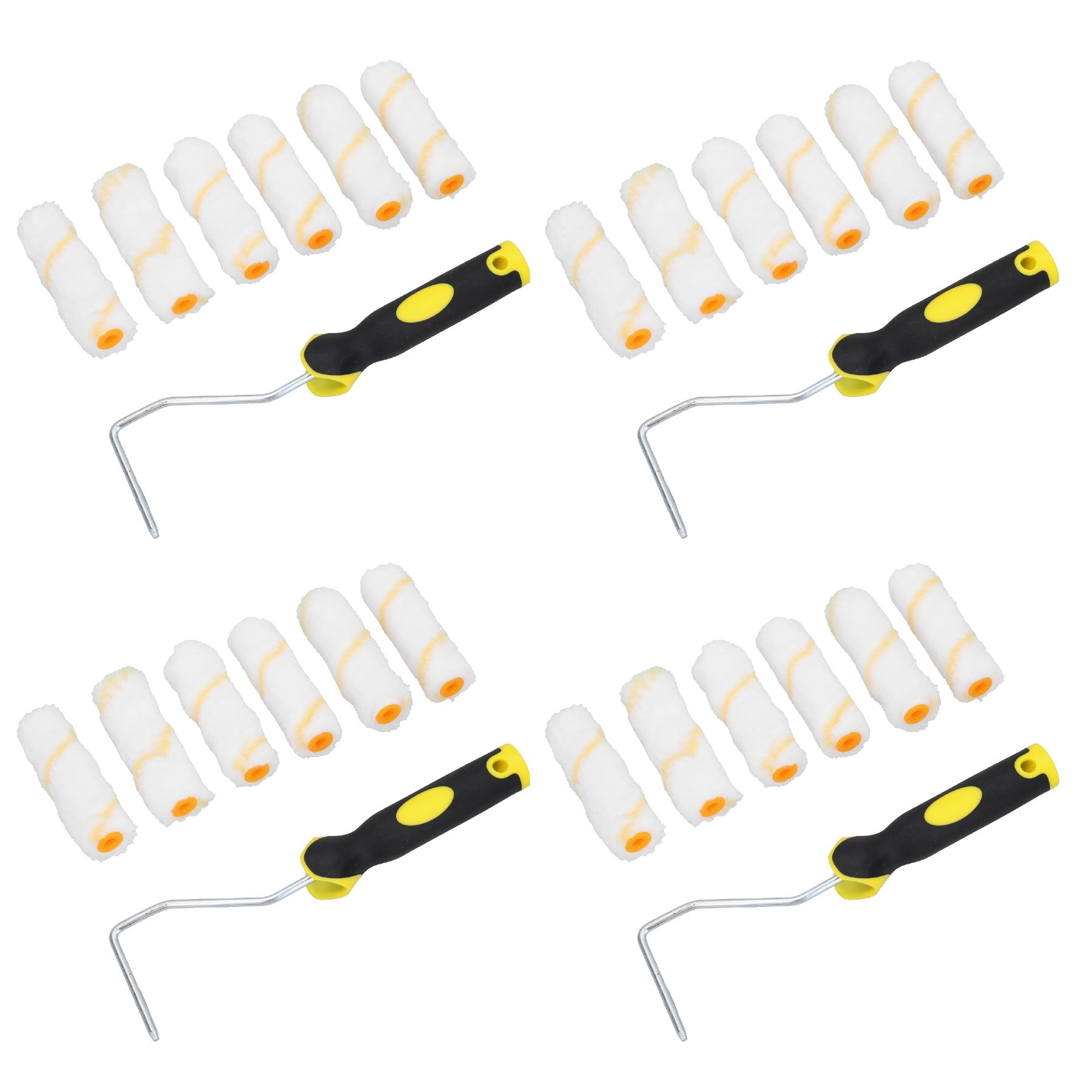 4” Mini Roller And Sleeves Set For Gloss Emulsion Paints Painting Decorating - Picture 8 of 10