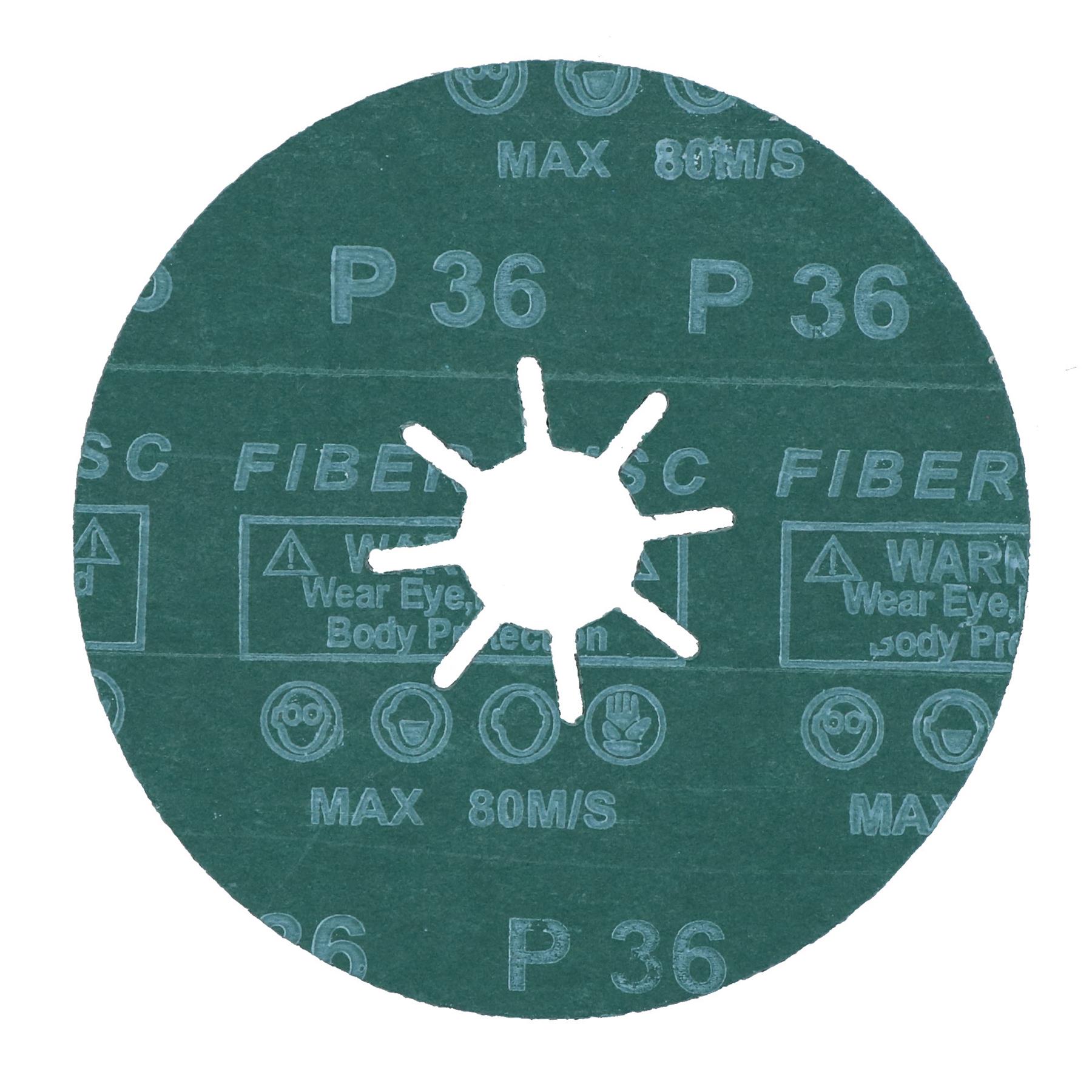 115mm 36 Grit Fibre Zirconium Oxide Abrasive Discs Sanding Grinding Removal - Picture 3 of 21