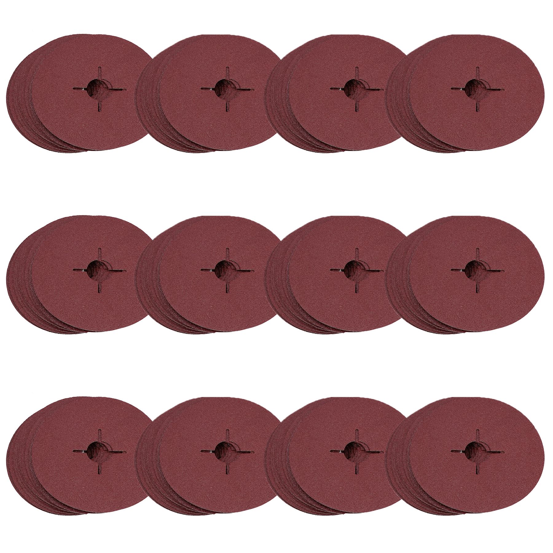 115mm Fibre Sanding Discs 60 Grit Medium Disc For 4-1/2” Backing Pad - Picture 9 of 10