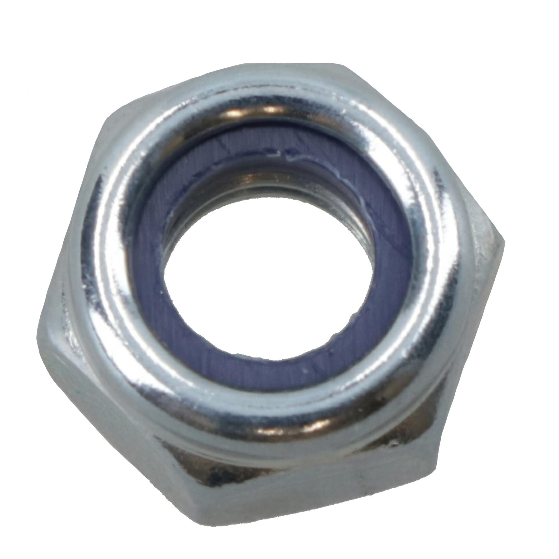 Sujetador de tuercas Nyloc M5 x 0,8 mm tuercas métricas hexagonales grado 8 galvanizado - Imagen 10 de 36